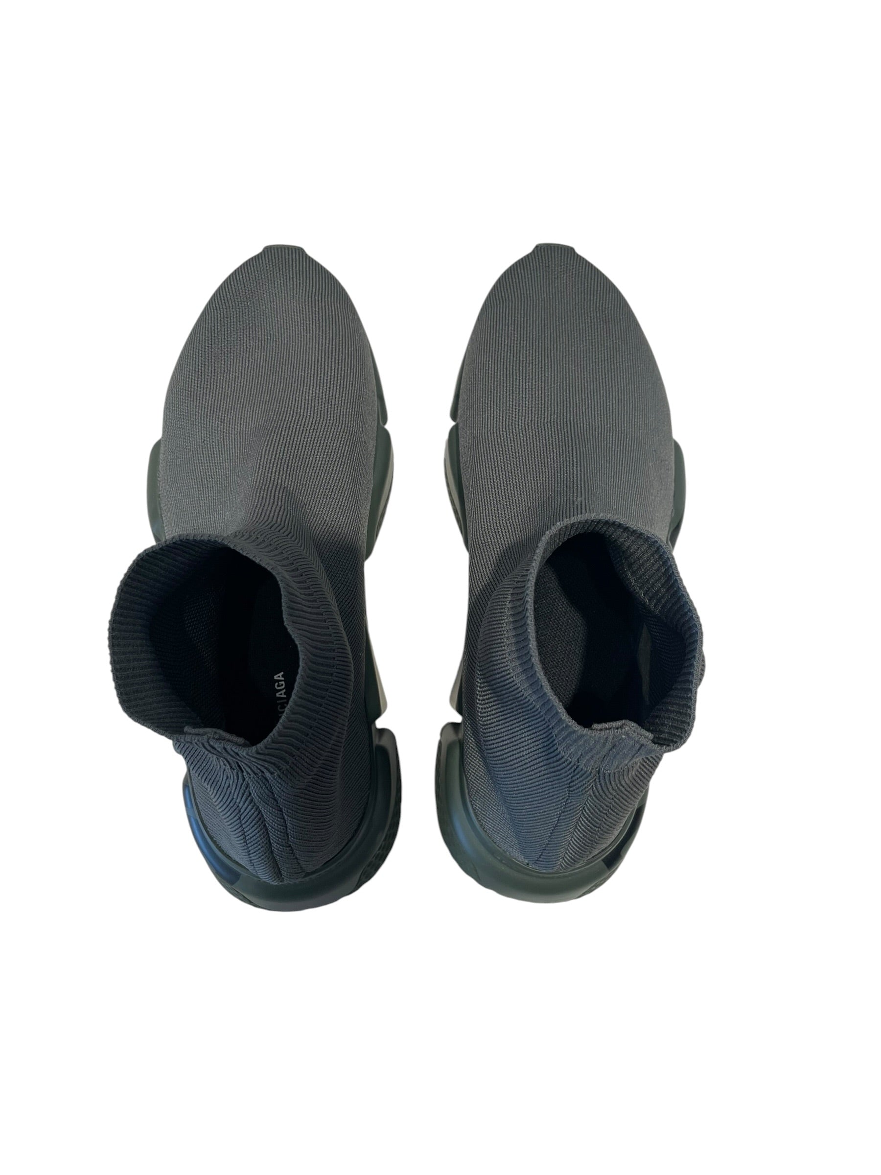 BALENCIAGA/Hi-Sneakers/US 7/Cotton/GRN/GRAFFITI SOLE SPEED TRAINER view 3
