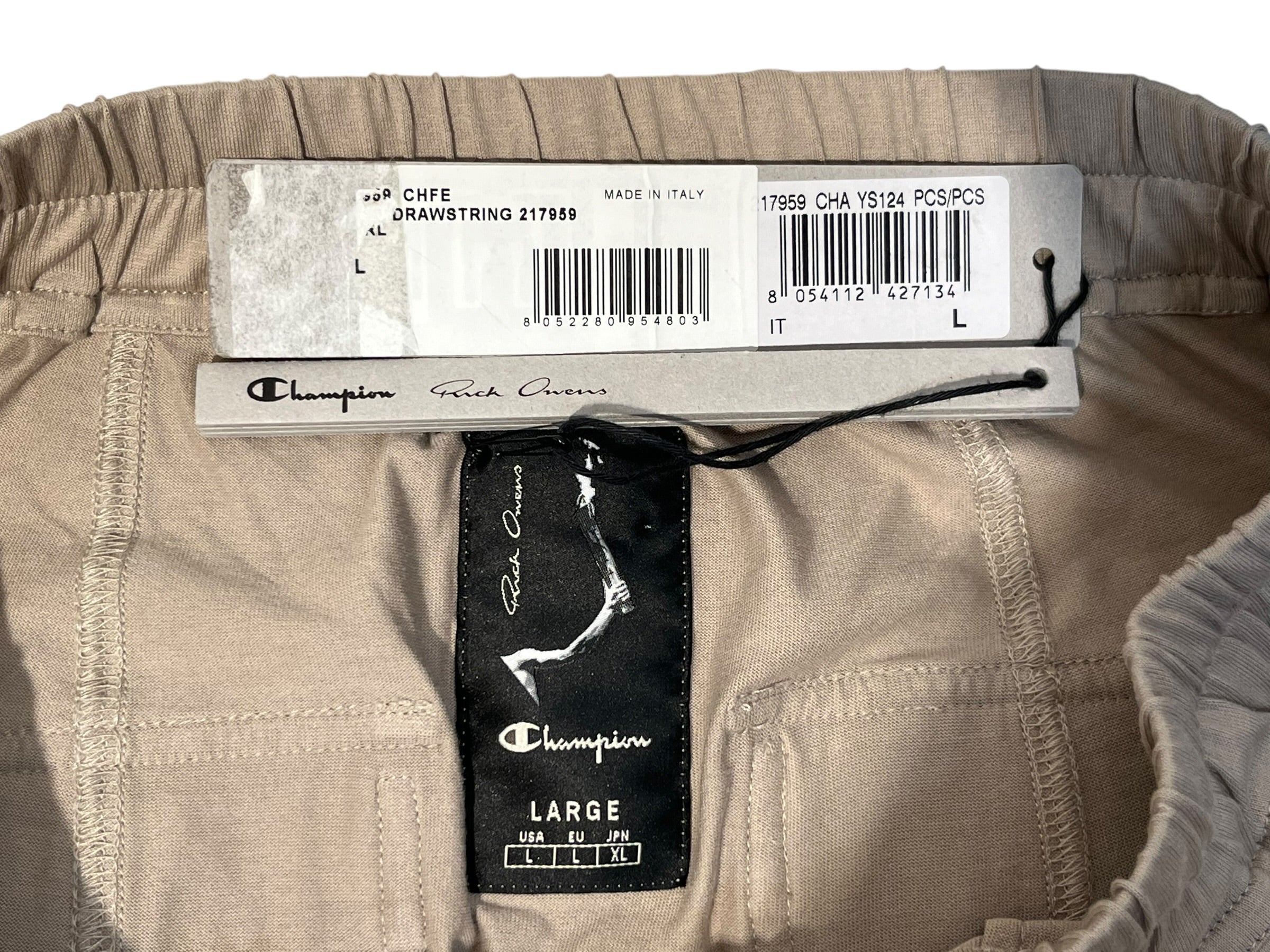 Rick Owens/Pants/L/Cotton/BEG/Rick Owens x Champion view 3
