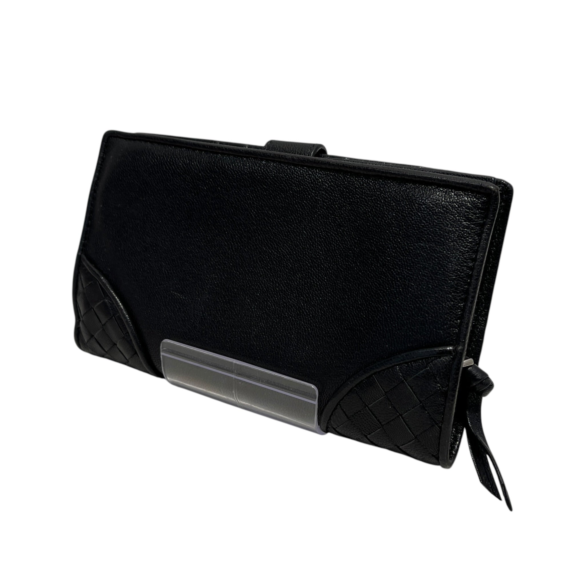 BOTTEGA VENETA/Wallet/Leather/BLK/INTRECCIATO WOVEN CORNERS view 2