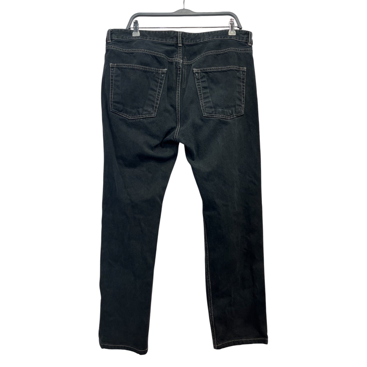 RICK OWENS DRKSHDW/Straight Pants/38/Denim/BLK/drkshdw berlin cut tan stich view 2