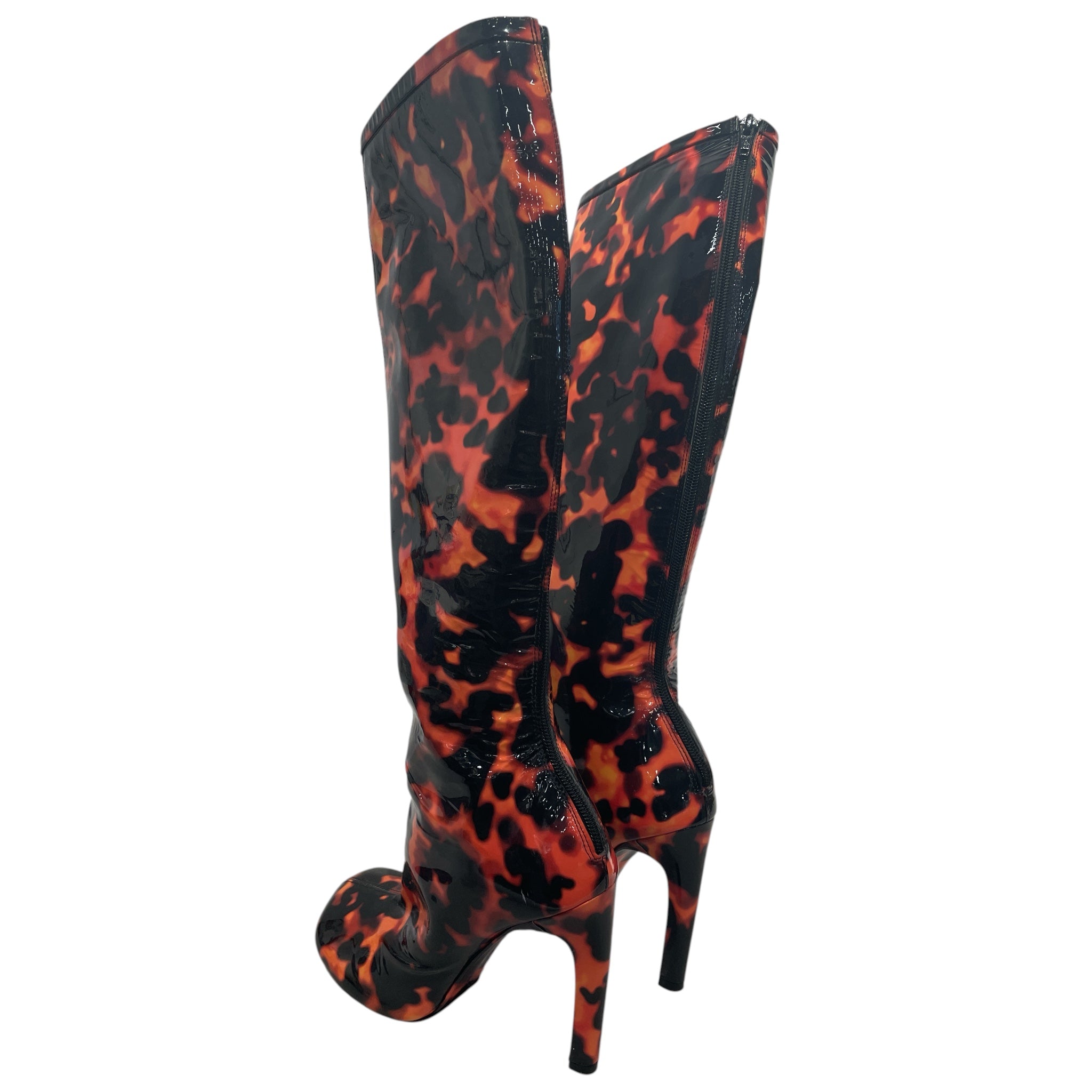 DRIES VAN NOTEN/Long Boots/EU 38/Animal Pattern/Leather/ORN/Tortoiseshell Patent Leather view 2