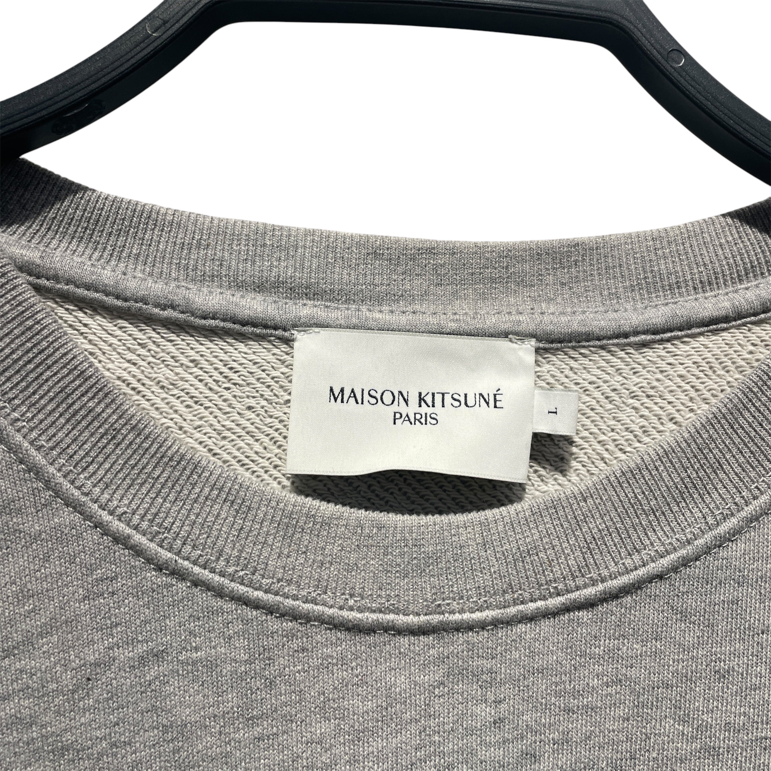 MAISON KITSUNE/Sweatshirt/L/Cotton/GRY/ view 3