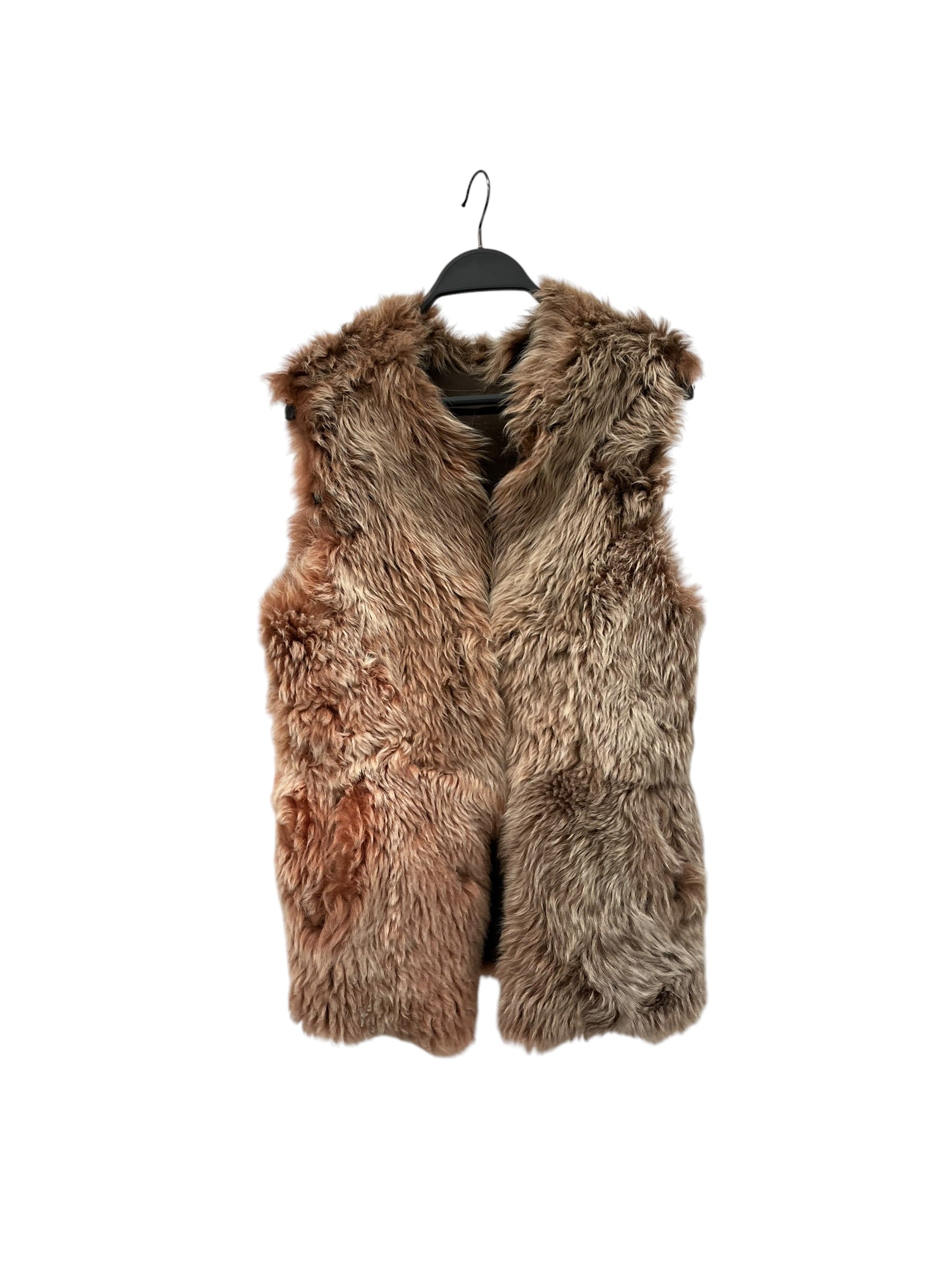 VIA VENETO/Vest/XS/Fur/BRW/LAMBSKIN SHEARLING VEST view 1
