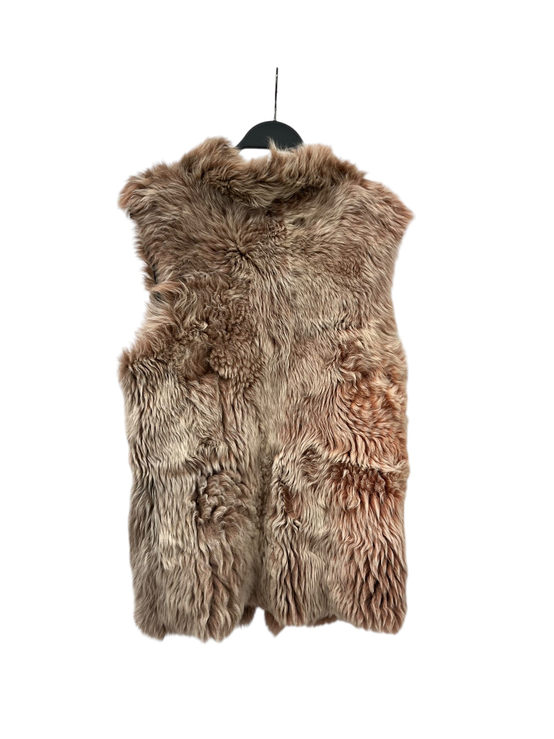 VIA VENETO/Vest/XS/Fur/BRW/LAMBSKIN SHEARLING VEST view 2