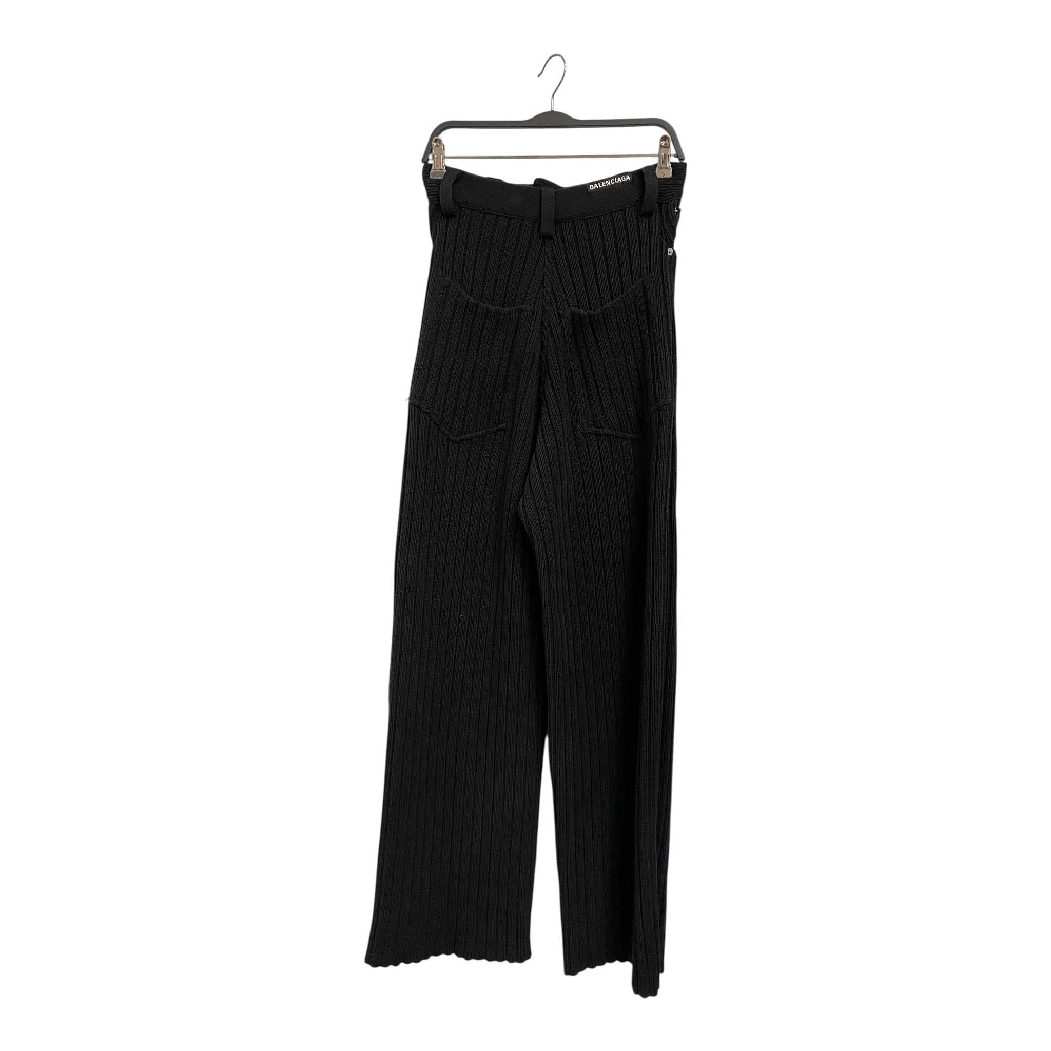 BALENCIAGA/Straight Pants/XS/Cotton/NVY/flaRE LEG SWEATRPANTS view 2
