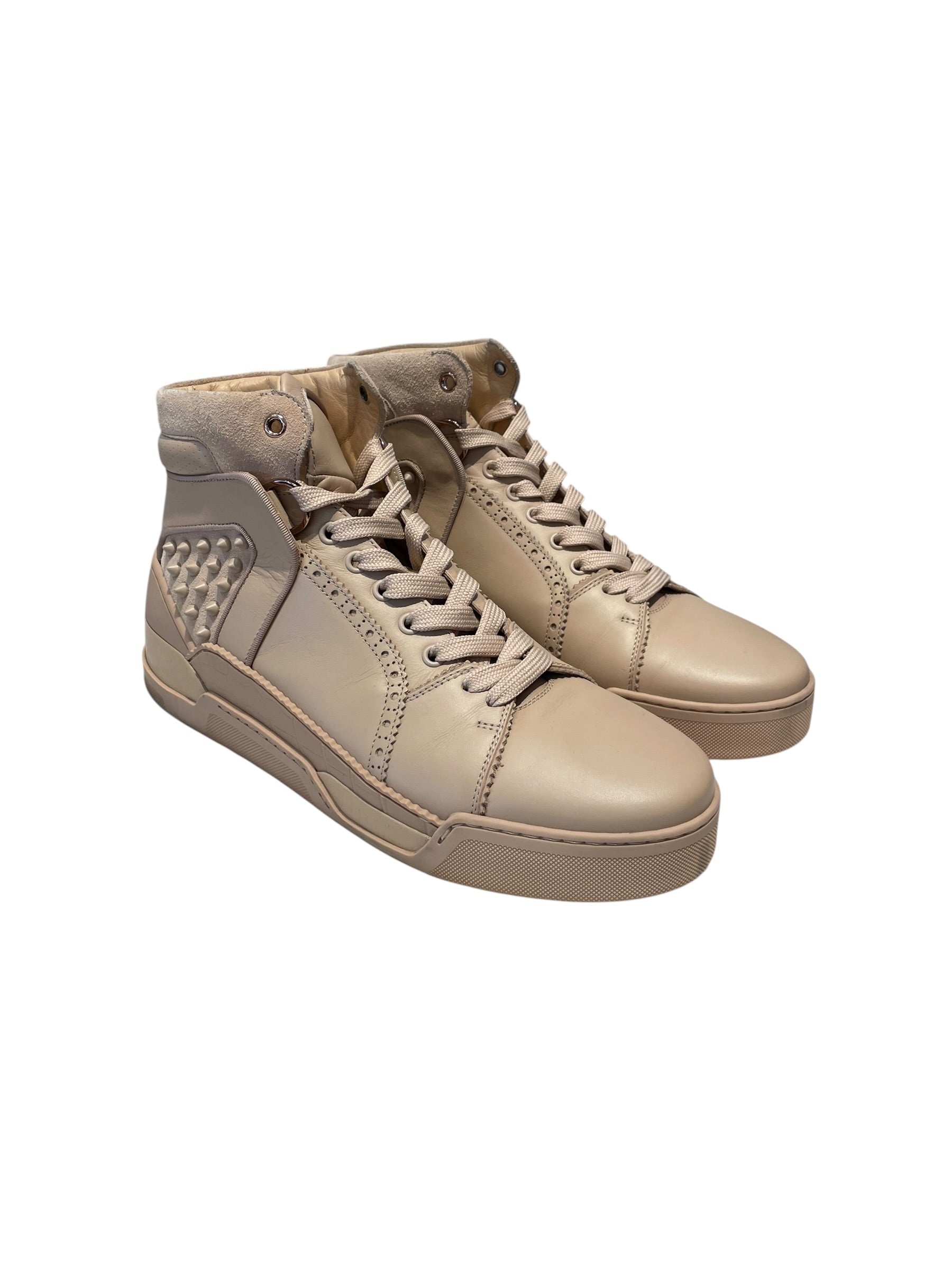 Christian Louboutin/Hi-Sneakers/US 9.5/Leather/BEG/loubikicks view 1