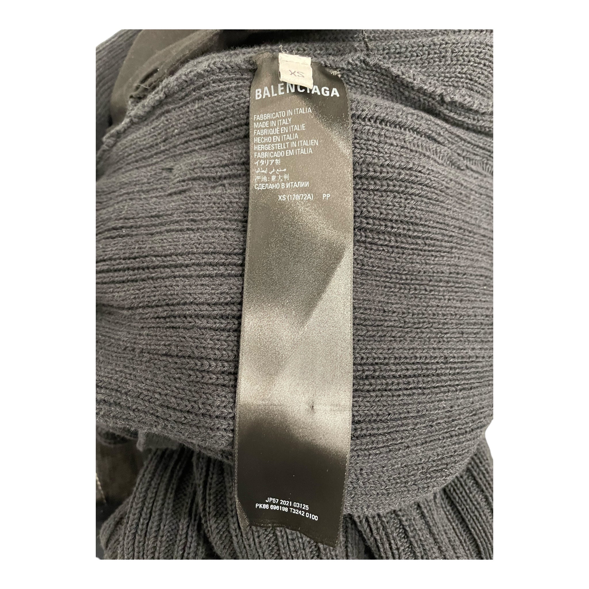 BALENCIAGA/Straight Pants/XS/Cotton/NVY/flaRE LEG SWEATRPANTS view 4