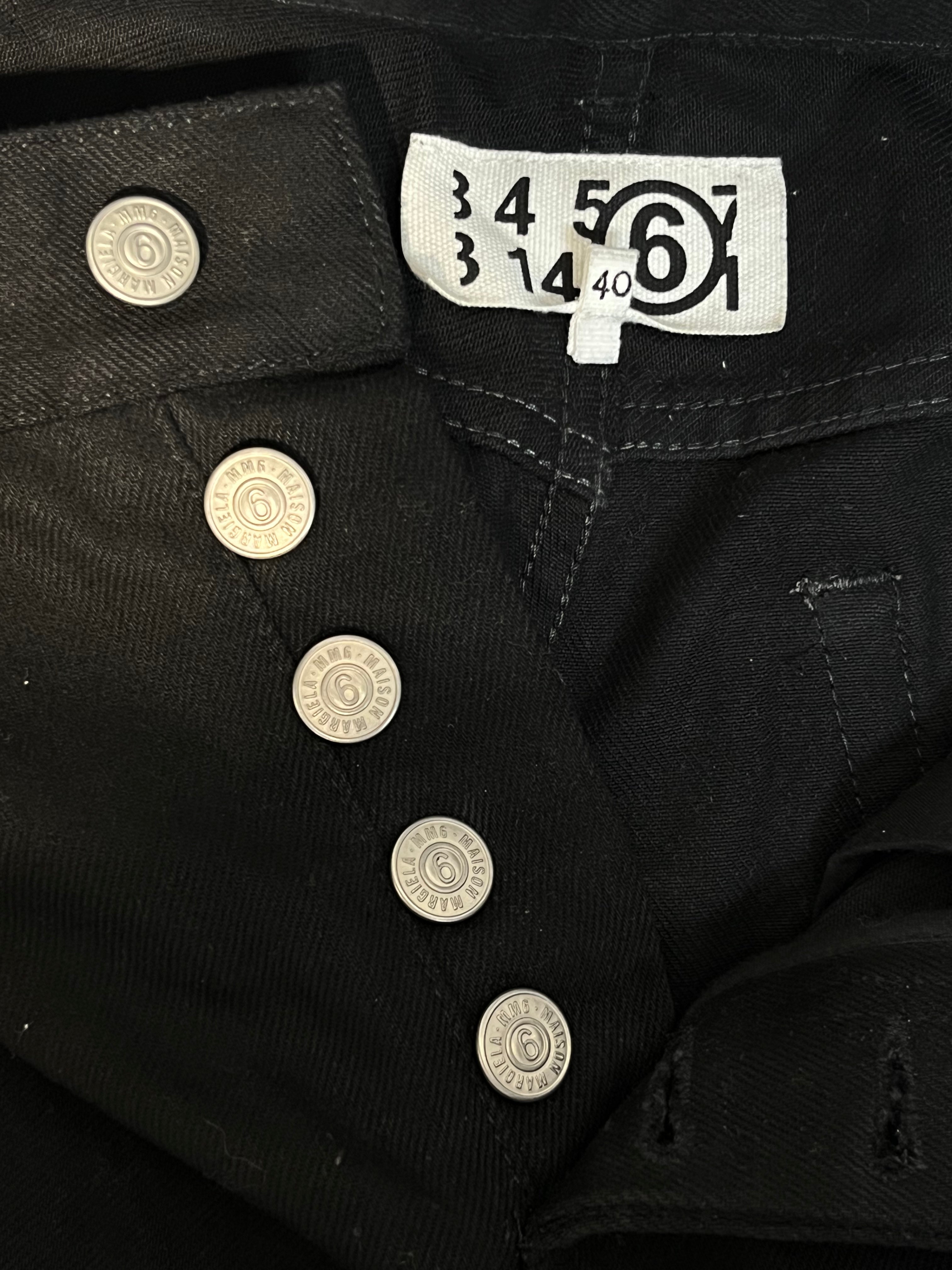 MM6/Straight Pants/40/Cotton/BLK/Button Fly/COWBOY BOOT BOTTOM view 4