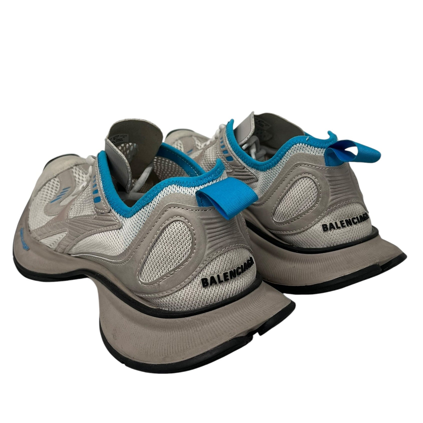 BALENCIAGA/Low-Sneakers/US 8/Polyester/GRY/CIRCUIT SNEAKER, BLUE ACCENT view 2