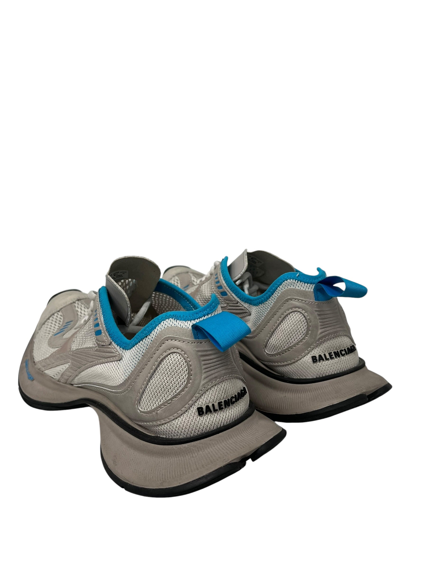 BALENCIAGA/Low-Sneakers/US 8/Polyester/GRY/CIRCUIT SNEAKER, BLUE ACCENT view 2