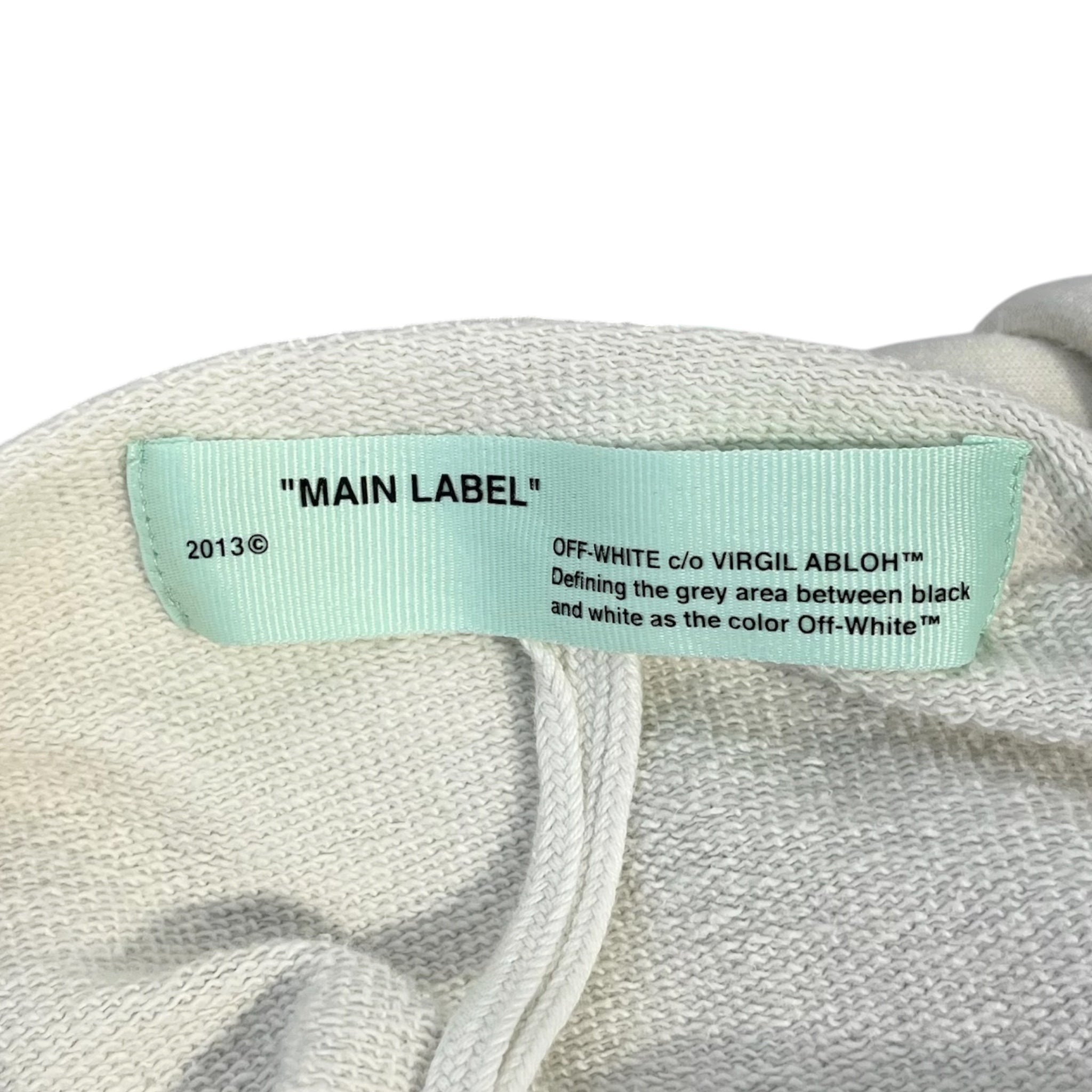 OFF-WHITE/Zip Up Hoodie/M/Cotton/WHT/OIL PAINTING ARROWS view 3