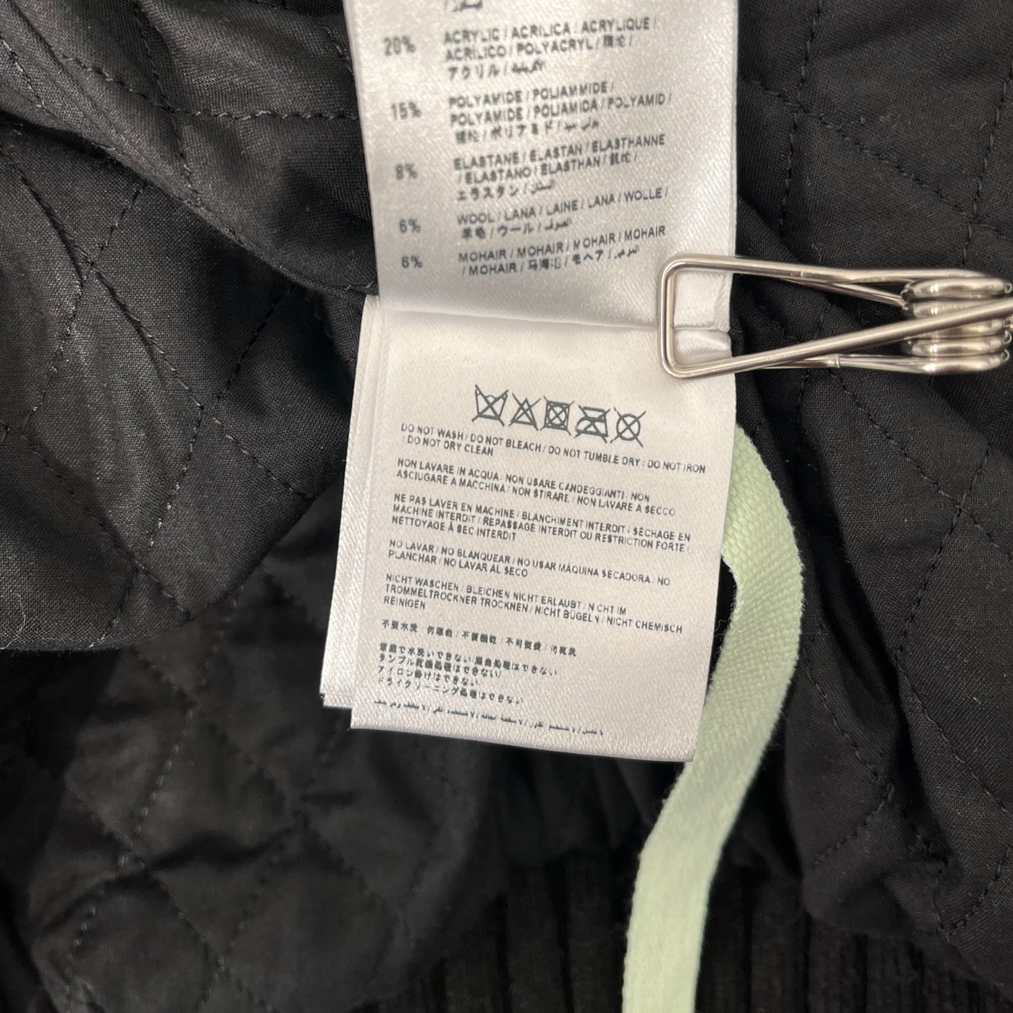 OFF-WHITE/Leather Jkt/L/Leather/BLK/PRINTED BOMBER FLIGHT JKT view 6