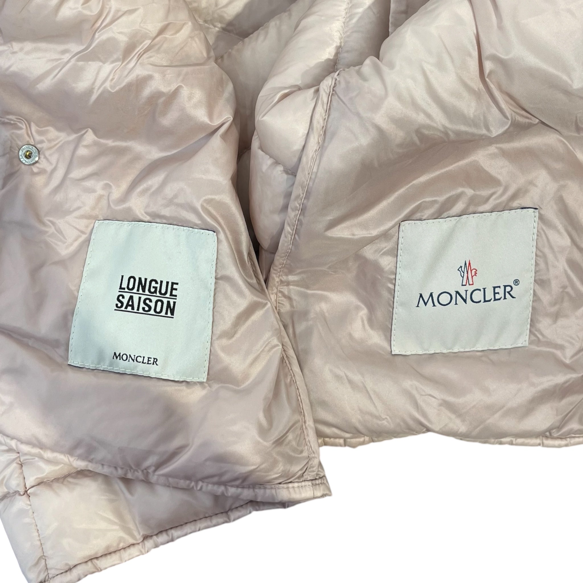 MONCLER/Puffer Vest/Nylon/PNK/BUTTON DOWN PUFFER VEST view 3