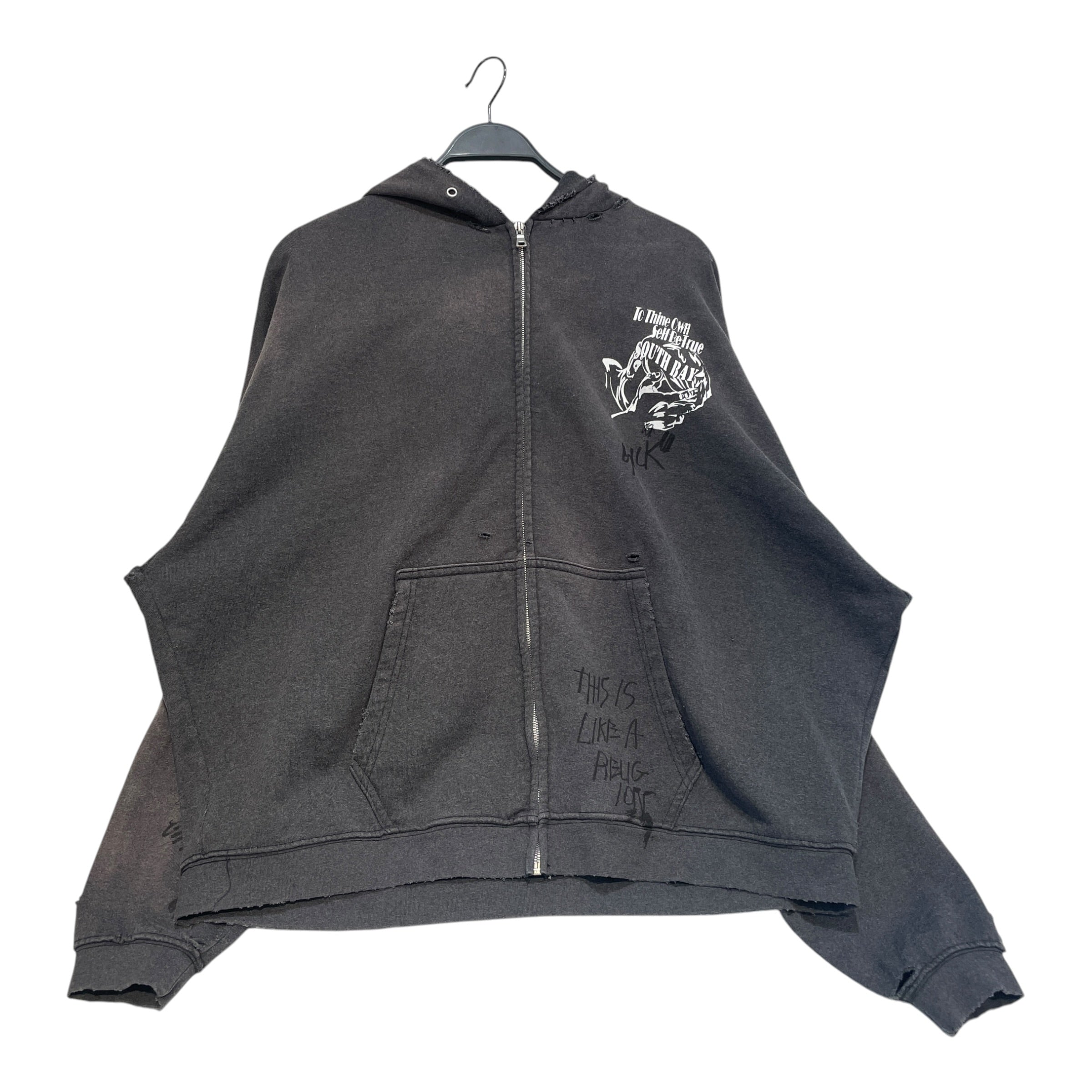 Paly/Zip Up Hoodie/XL/Cotton/GRY/South Bay Graffiti view 1