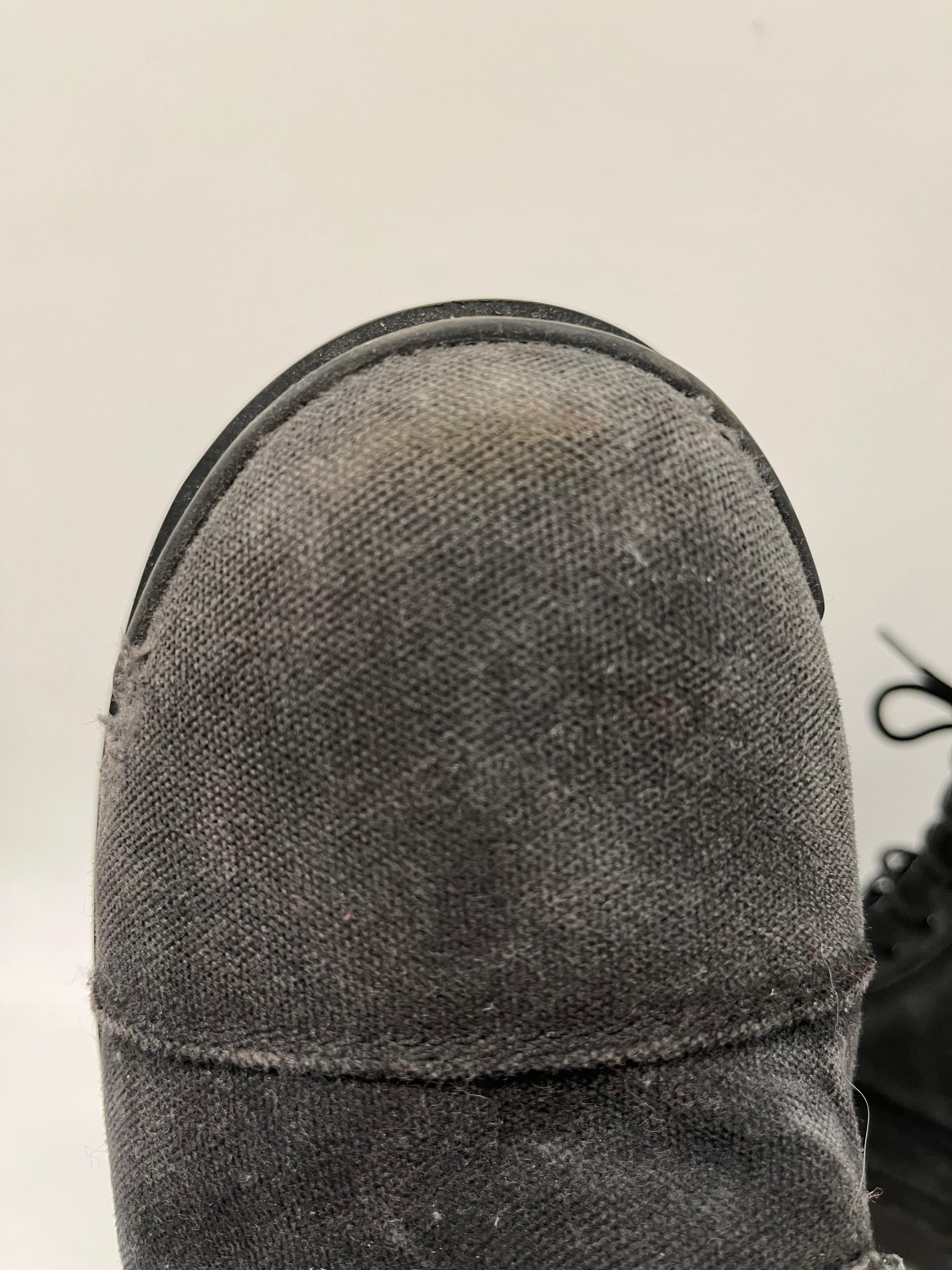 BALENCIAGA/Lace Up Boots/EU 42/Polyester/GRY/Side Zip/STRIKE COMBAT BOOTS DISTRESSED view 4