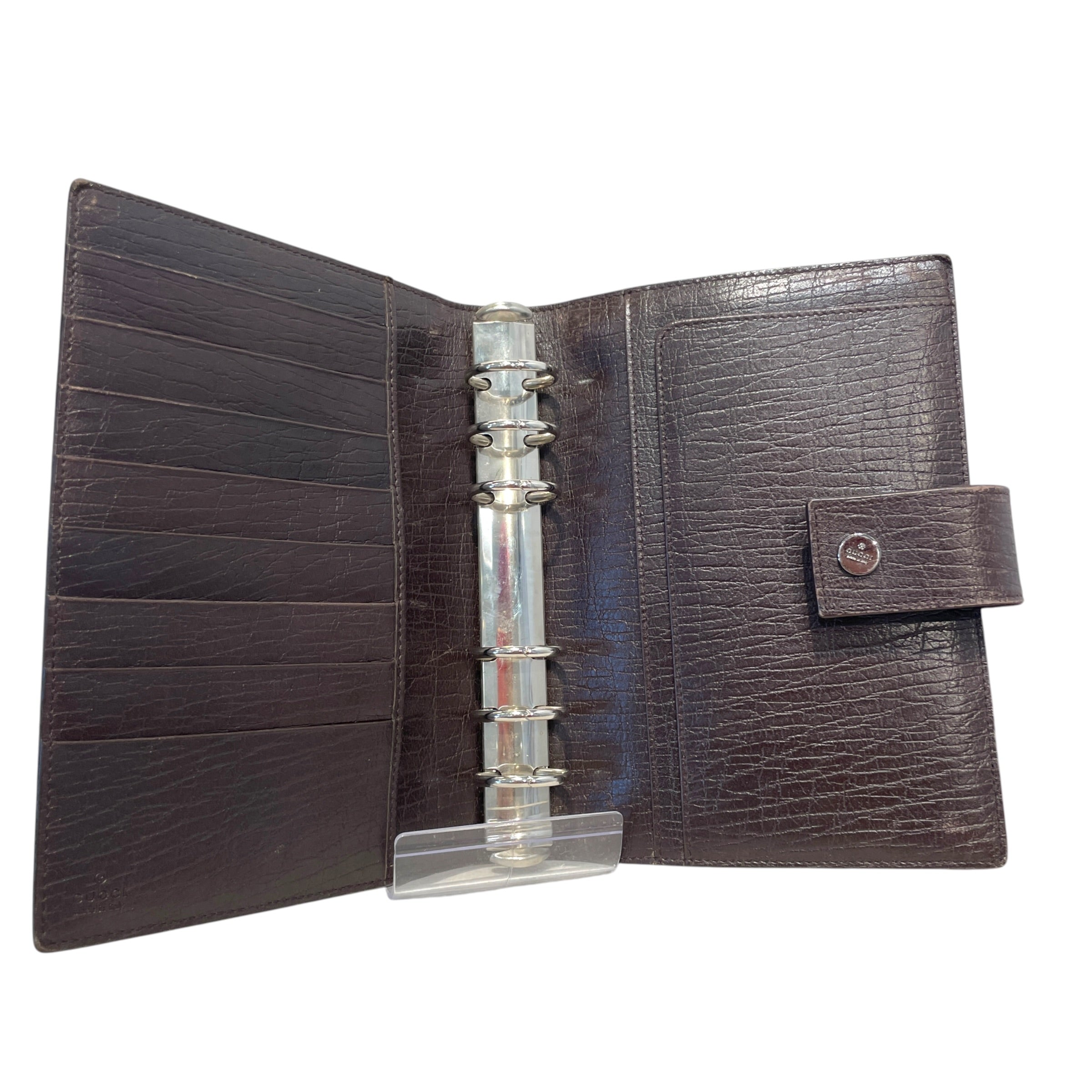 GUCCI/Planner Cover/Monogram/Leather/CML/L's/Vintage GG Small Ring Agenda view 3