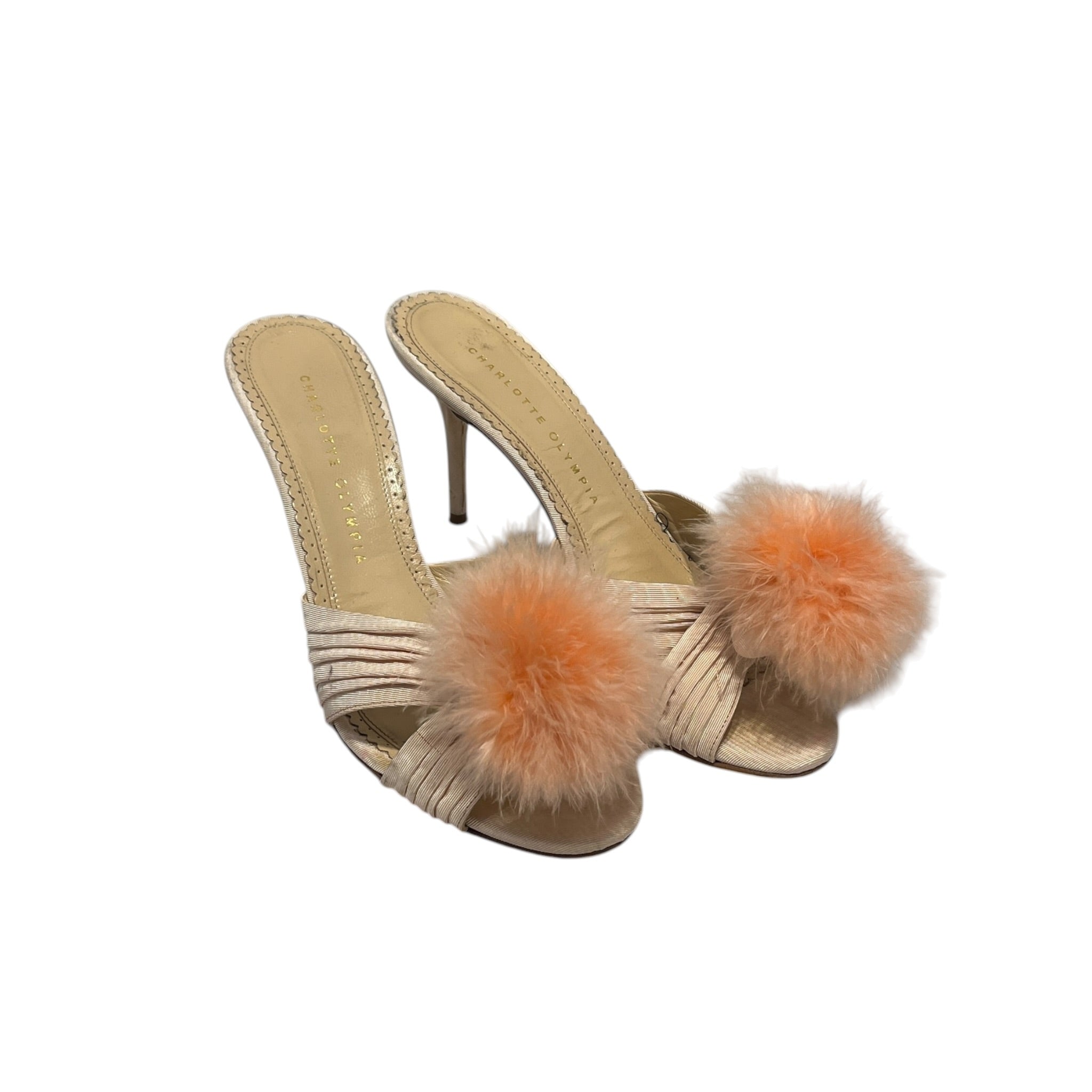 Charlotte Olympia/Heels/US 8/BEG/POODLE HEEL ORANGE FUZ view 1