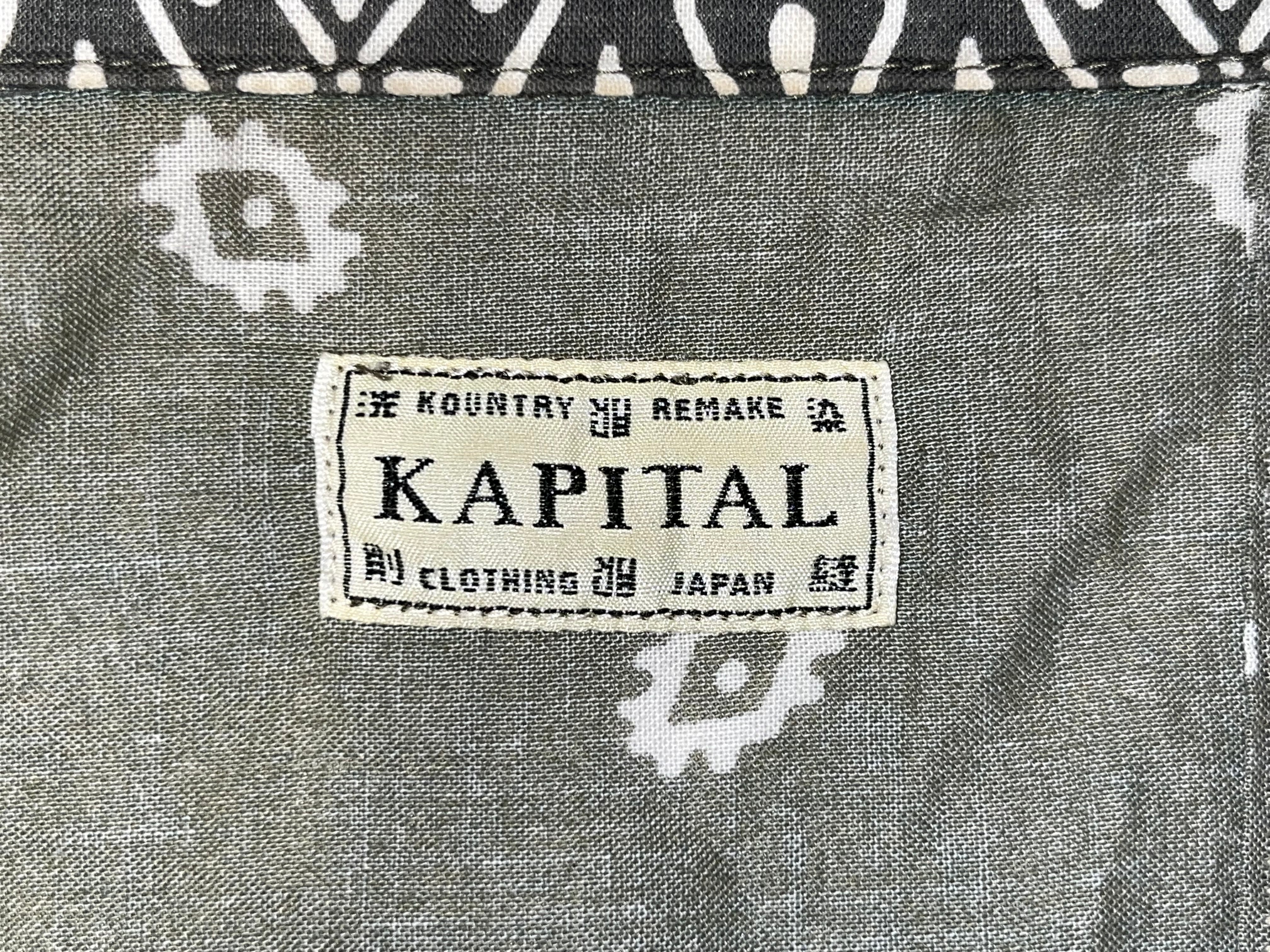 KAPITAL/LS Shirt/3/Cotton/GRN/Paisley/bandana ptchwrk, metal straps view 4