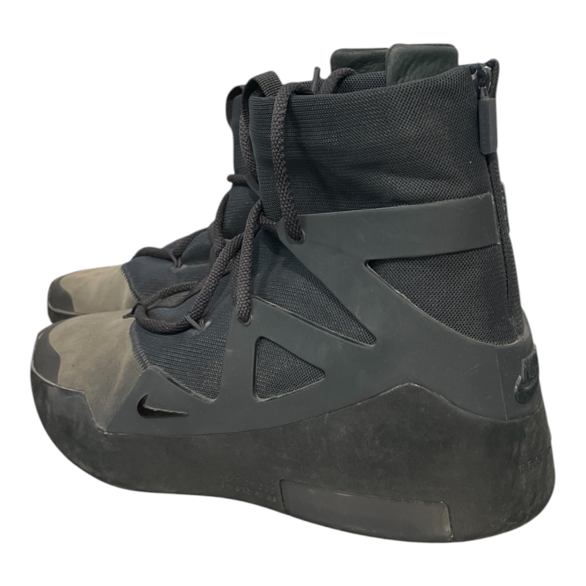 NIKE/AIR FEAR OF GOD 1/Hi-Sneakers/US 11.5/Cotton/BLK/AR4237-005 view 2