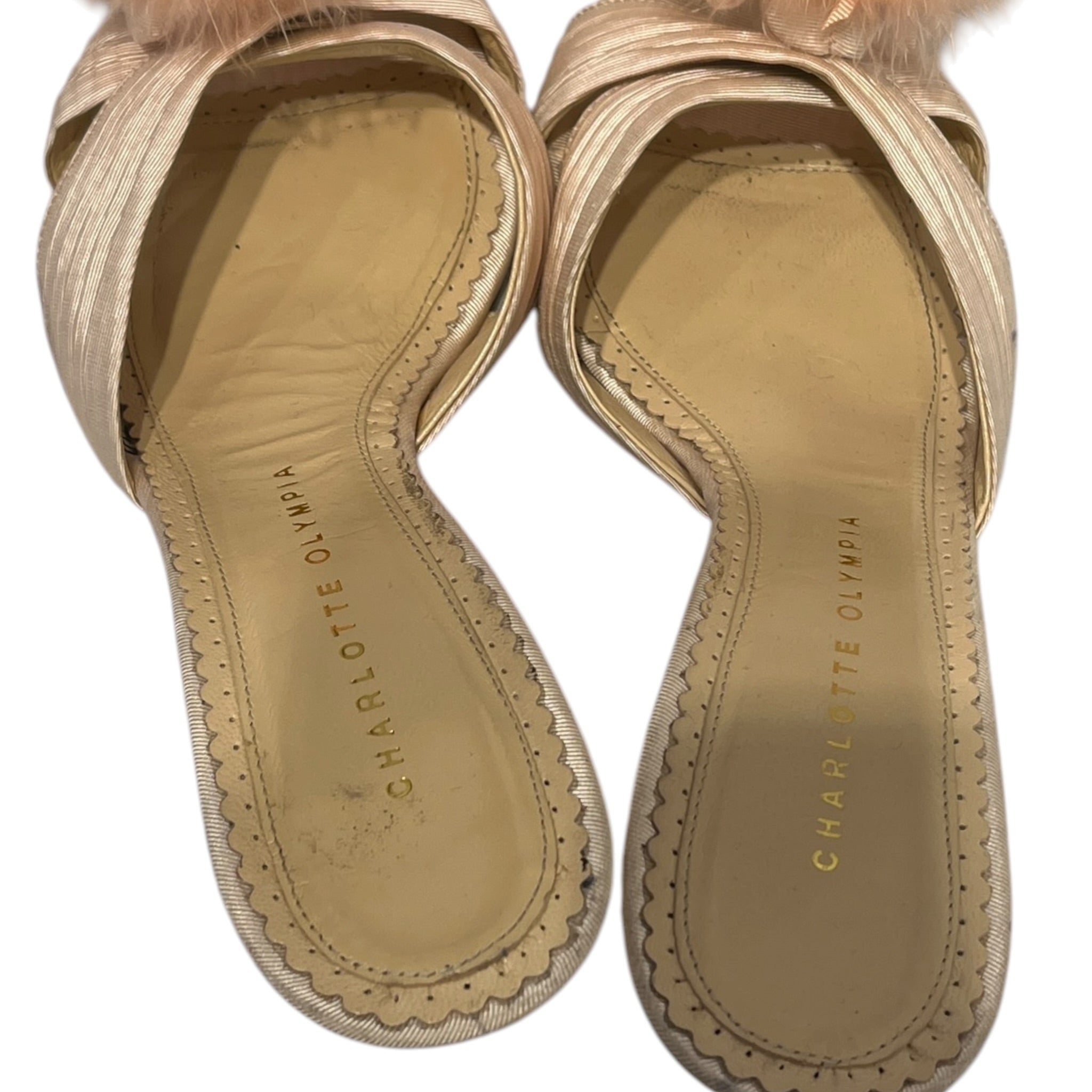 Charlotte Olympia/Heels/US 8/BEG/POODLE HEEL ORANGE FUZ view 3