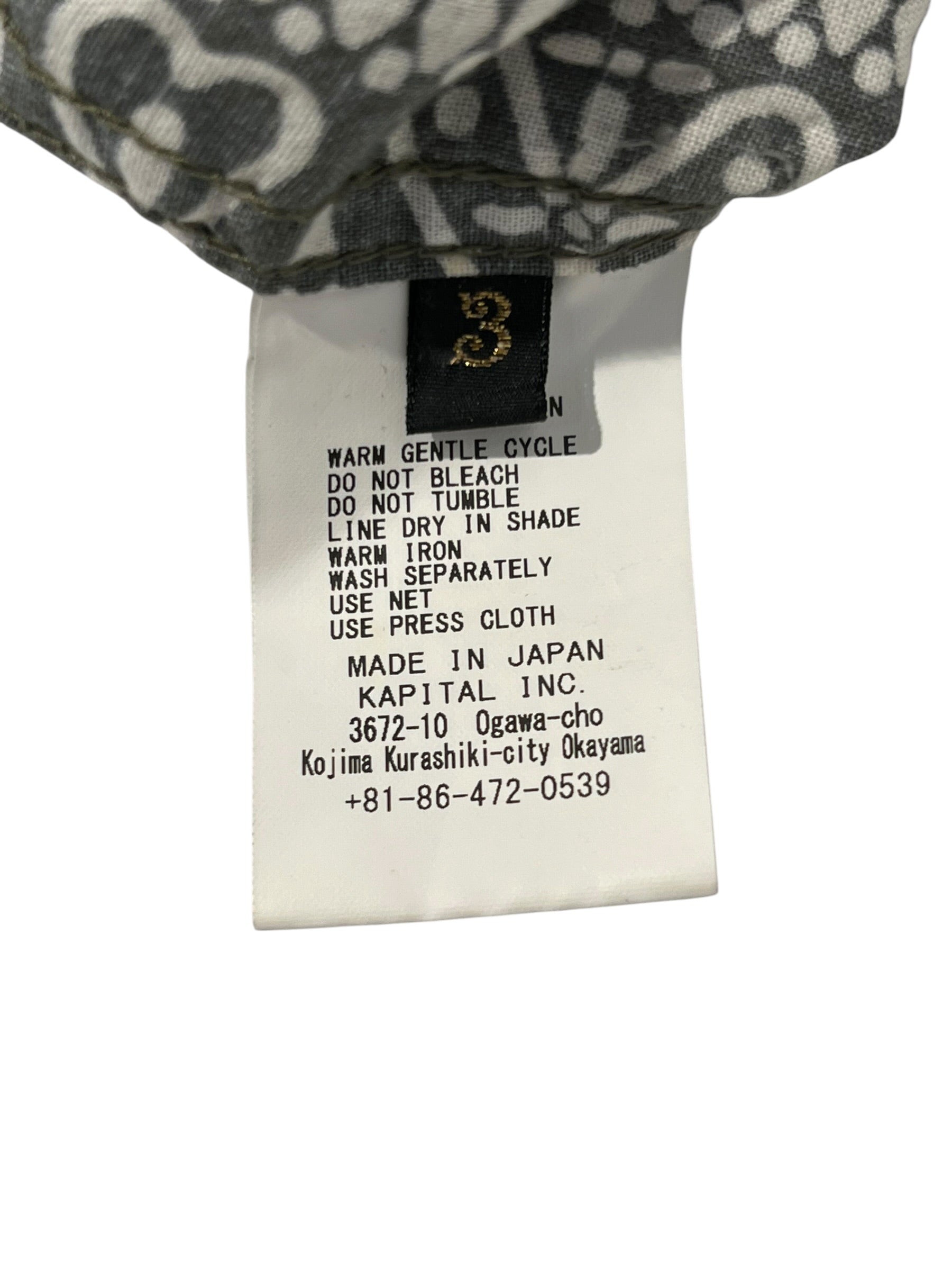 KAPITAL/LS Shirt/3/Cotton/GRN/Paisley/bandana ptchwrk, metal straps view 5