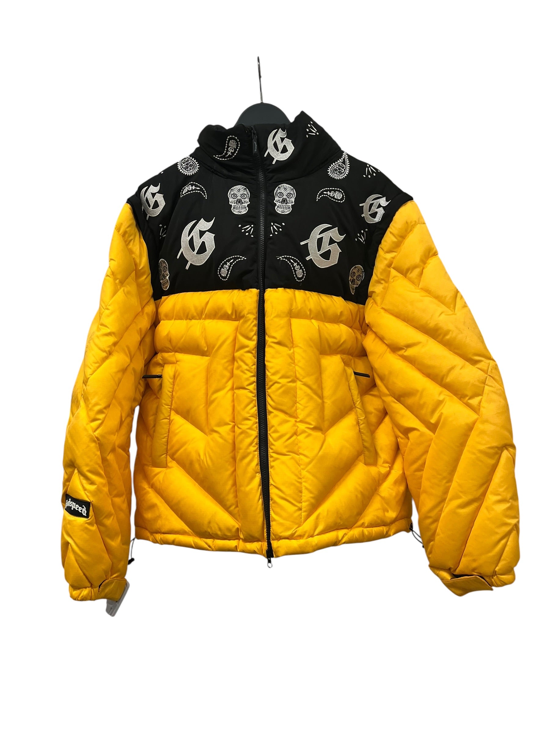 GODSPEED NEW YORK/Puffer Jkt/XXL/Nylon/YEL/DETACHABLE SLEEVES view 1
