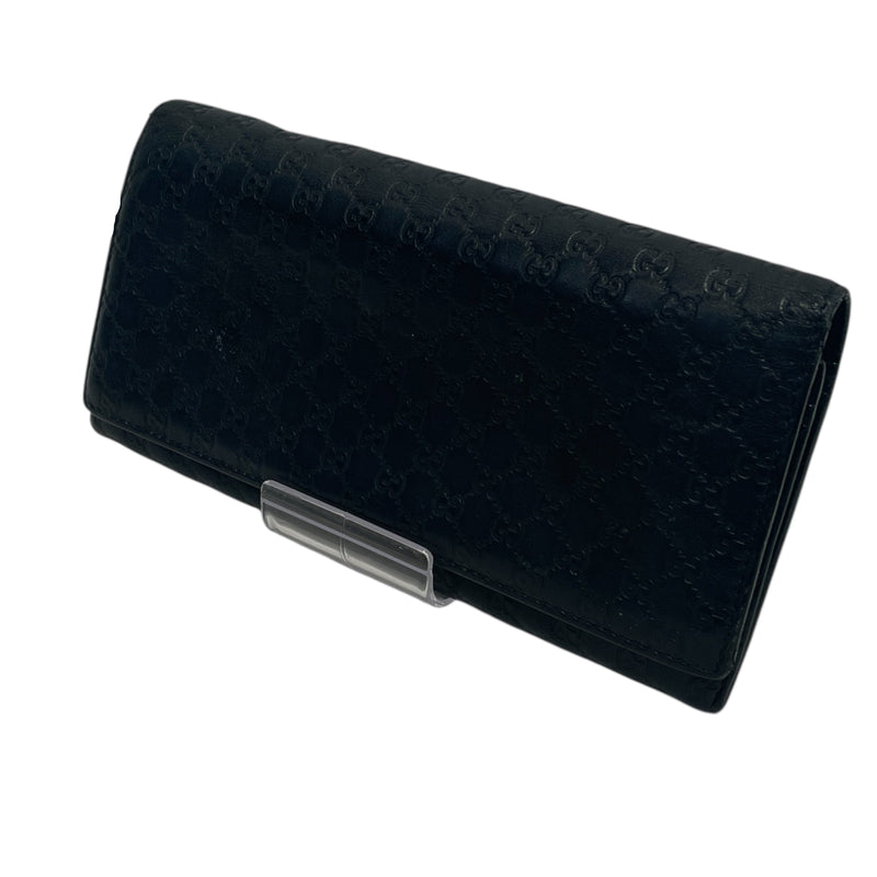 GUCCI/Bifold Wallet/Monogram/Leather/NVY/