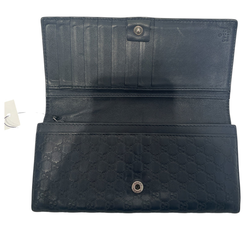 GUCCI/Bifold Wallet/Monogram/Leather/NVY/