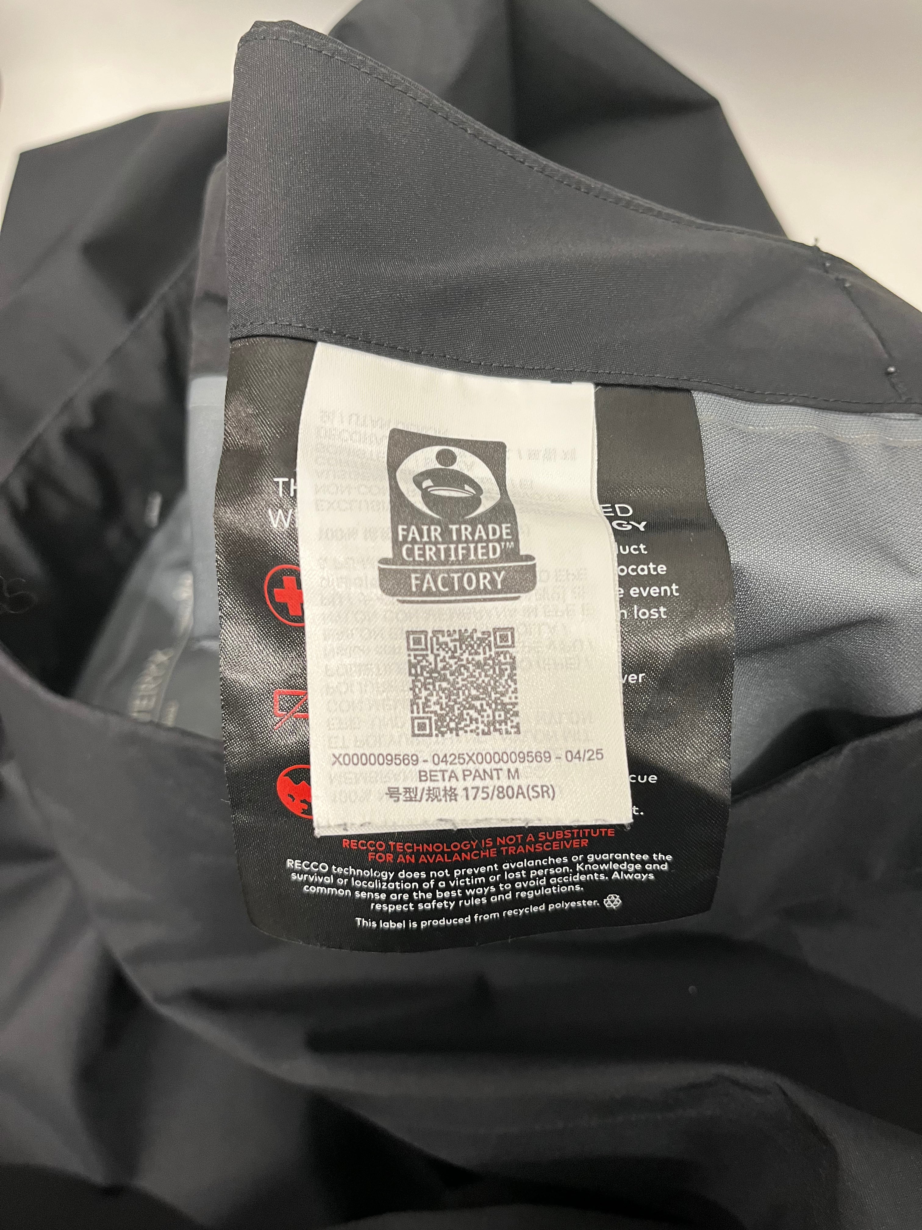 ARC'TERYX/Straight Pants/S/Polyester/BLK/SIDE SEAM ZIP AND CLIP BELT view 4