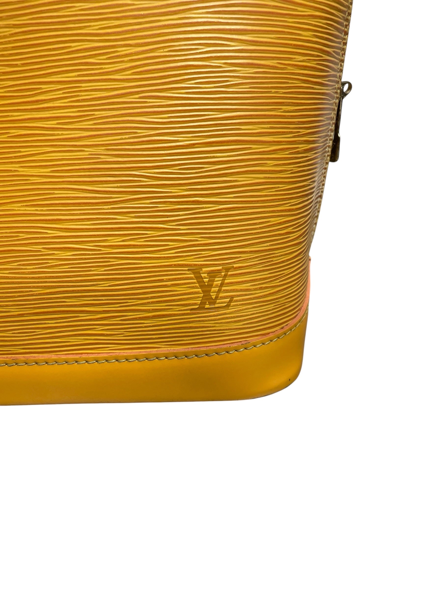 LOUIS VUITTON/Hand Bag/Leather/YEL/Alma PM Tassil Yellow Epi view 2
