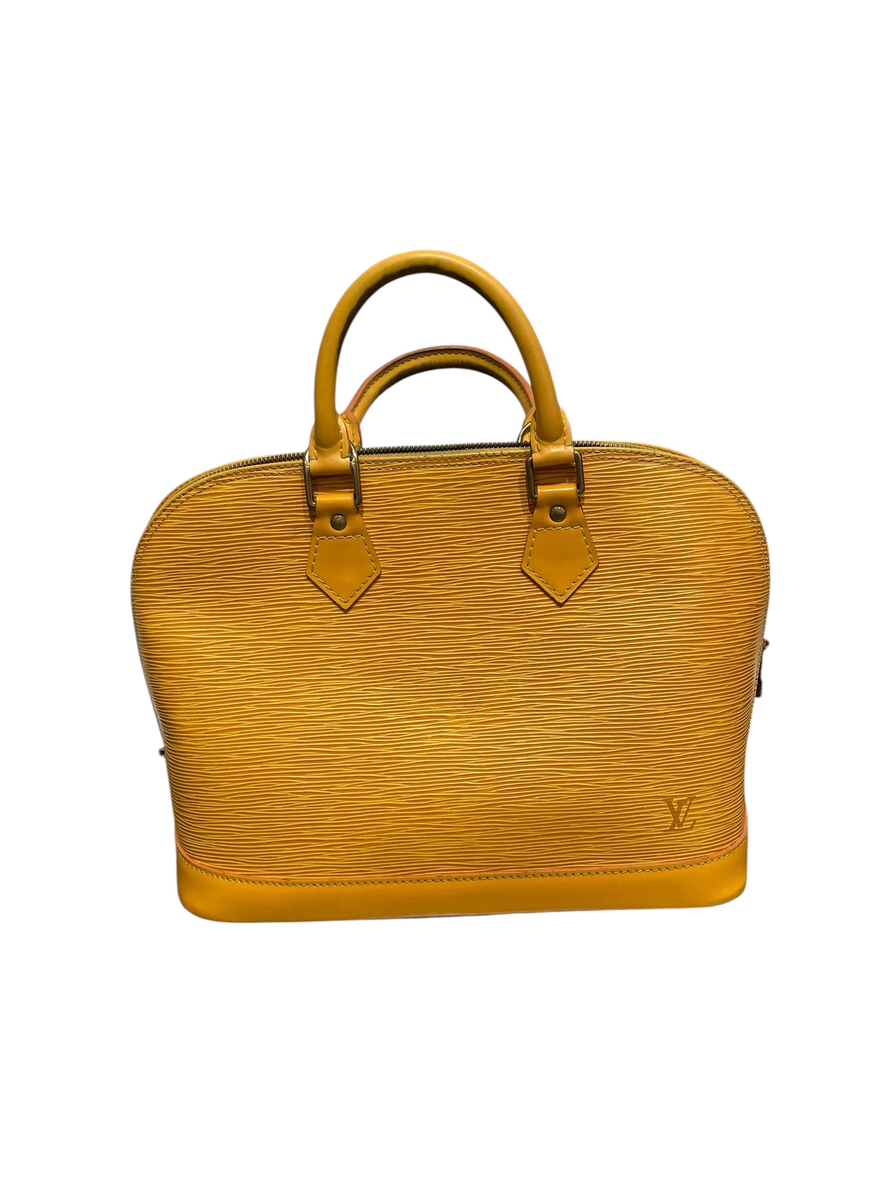 LOUIS VUITTON/Hand Bag/Leather/YEL/Alma PM Tassil Yellow Epi view 1