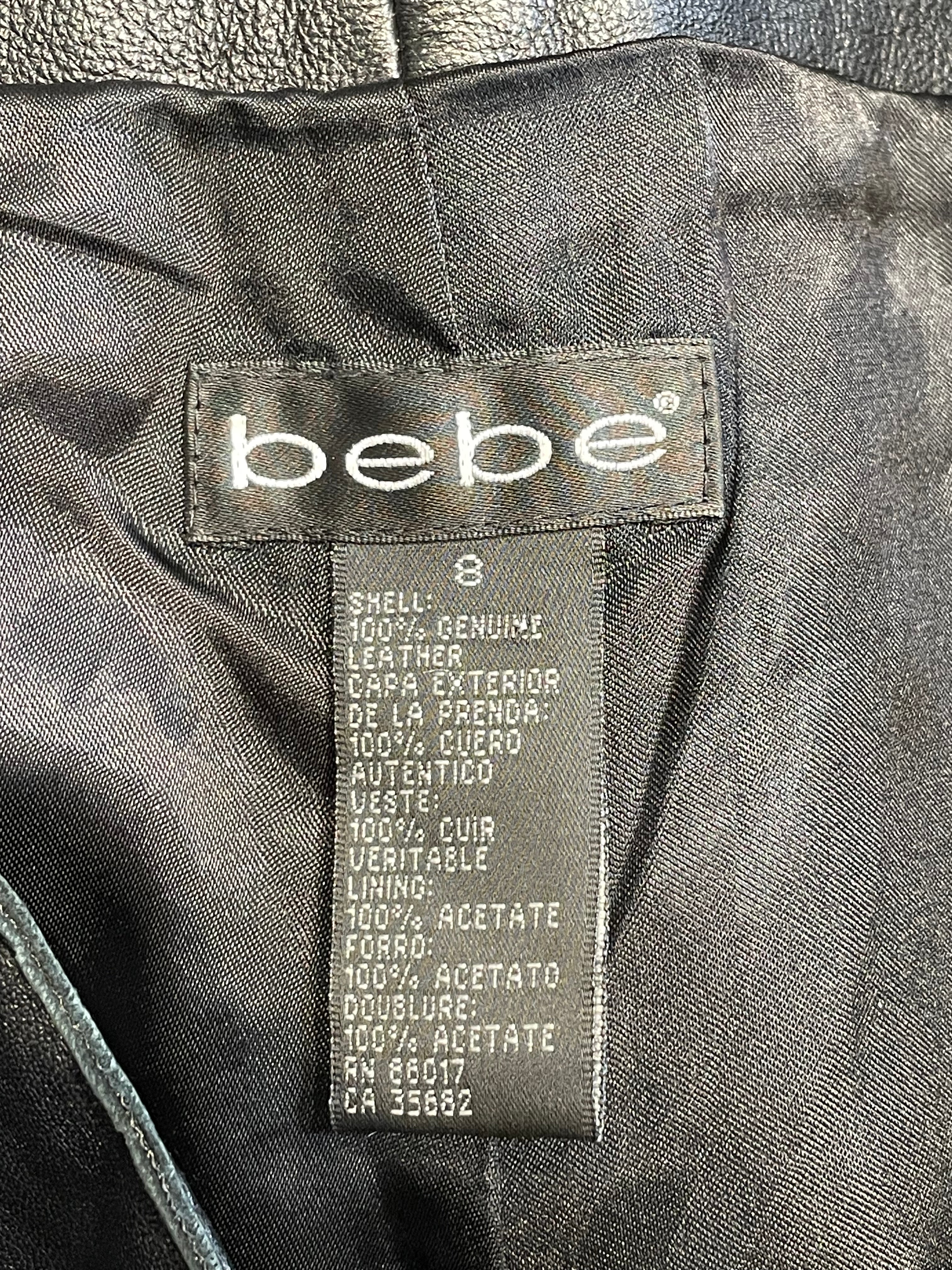 Bebe/Bootcut Pants/8/Leather/BLK/LACE UP SIDE DETAIL view 3