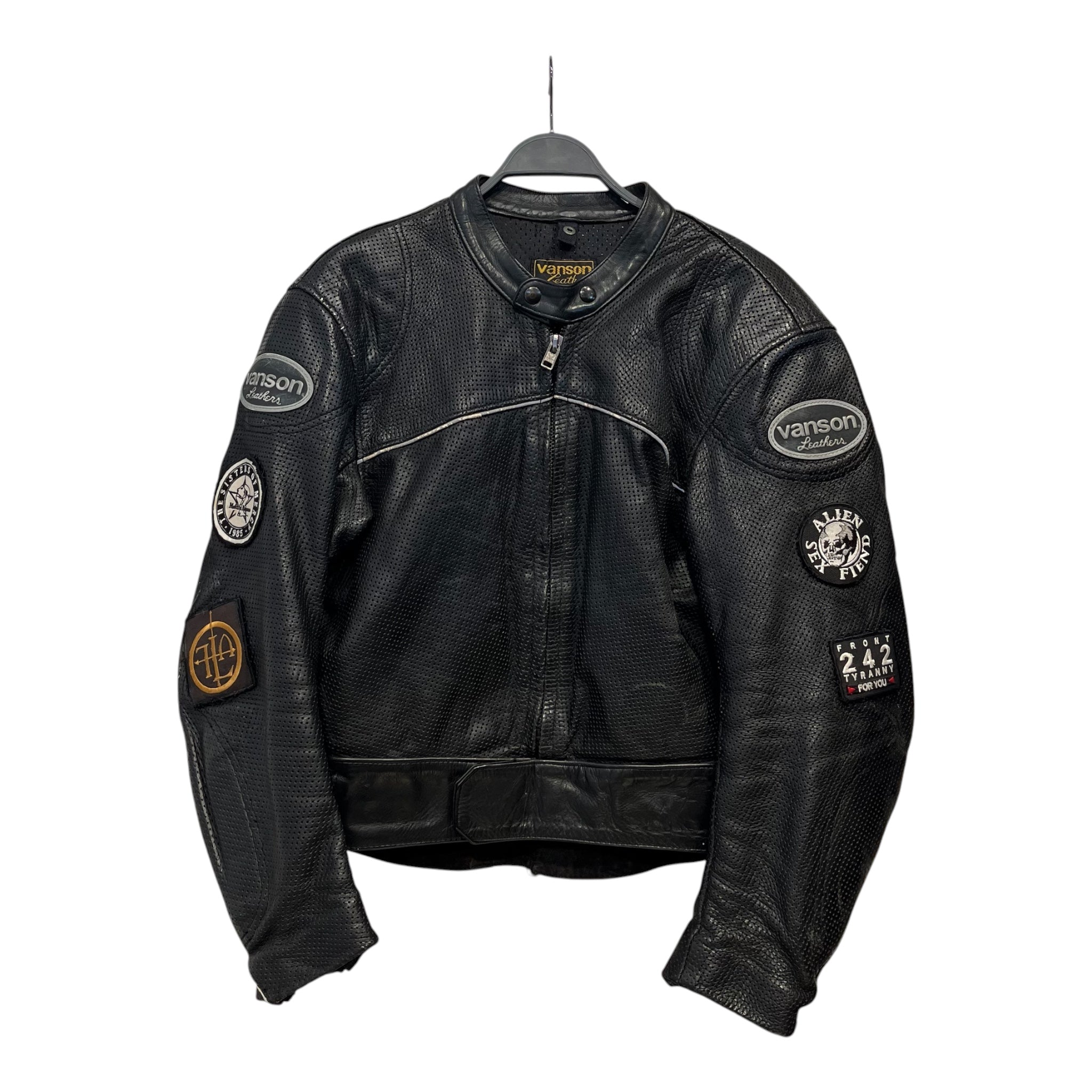 VANSON/Leather Jkt/44/Leather/BLK/vanson alien sex fiend jacket view 1