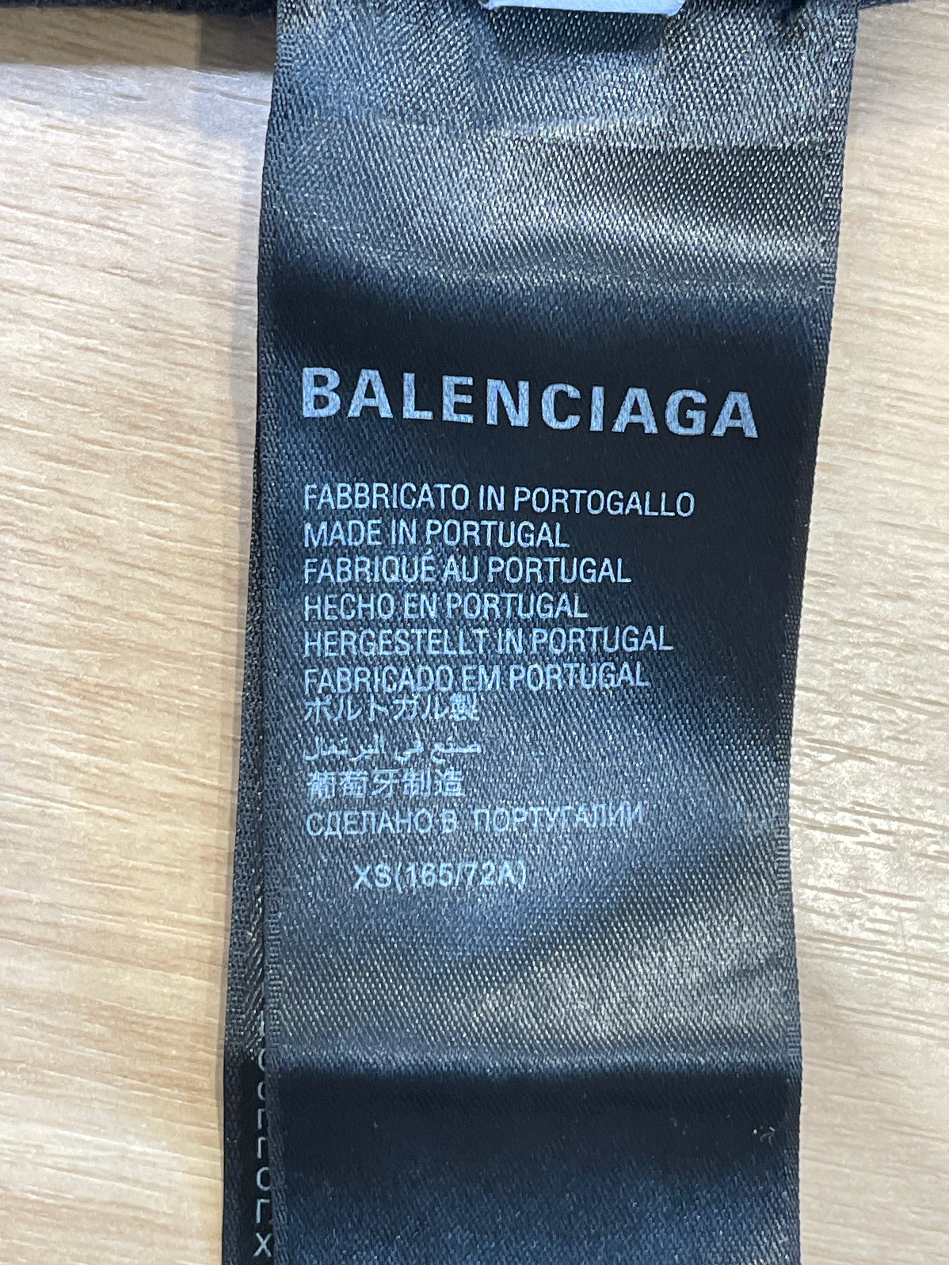 BALENCIAGA/Straight Pants/XS/Cotton/BLK/Button Fly/Unisex wide leg view 4