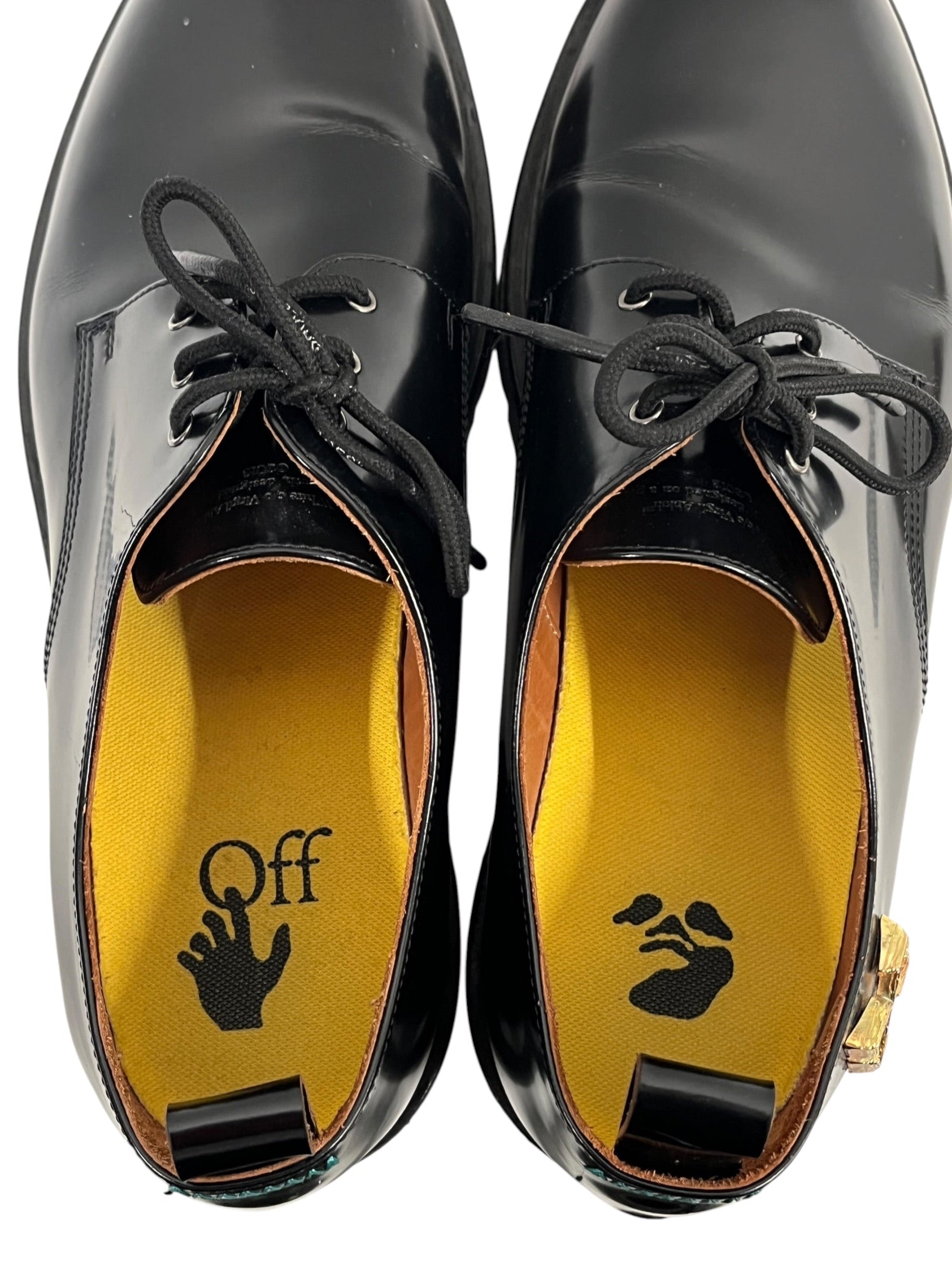 OFF-WHITE/Dress Shoes/US 13/Leather/BLK/Gold Arrow Derby Shoe view 3
