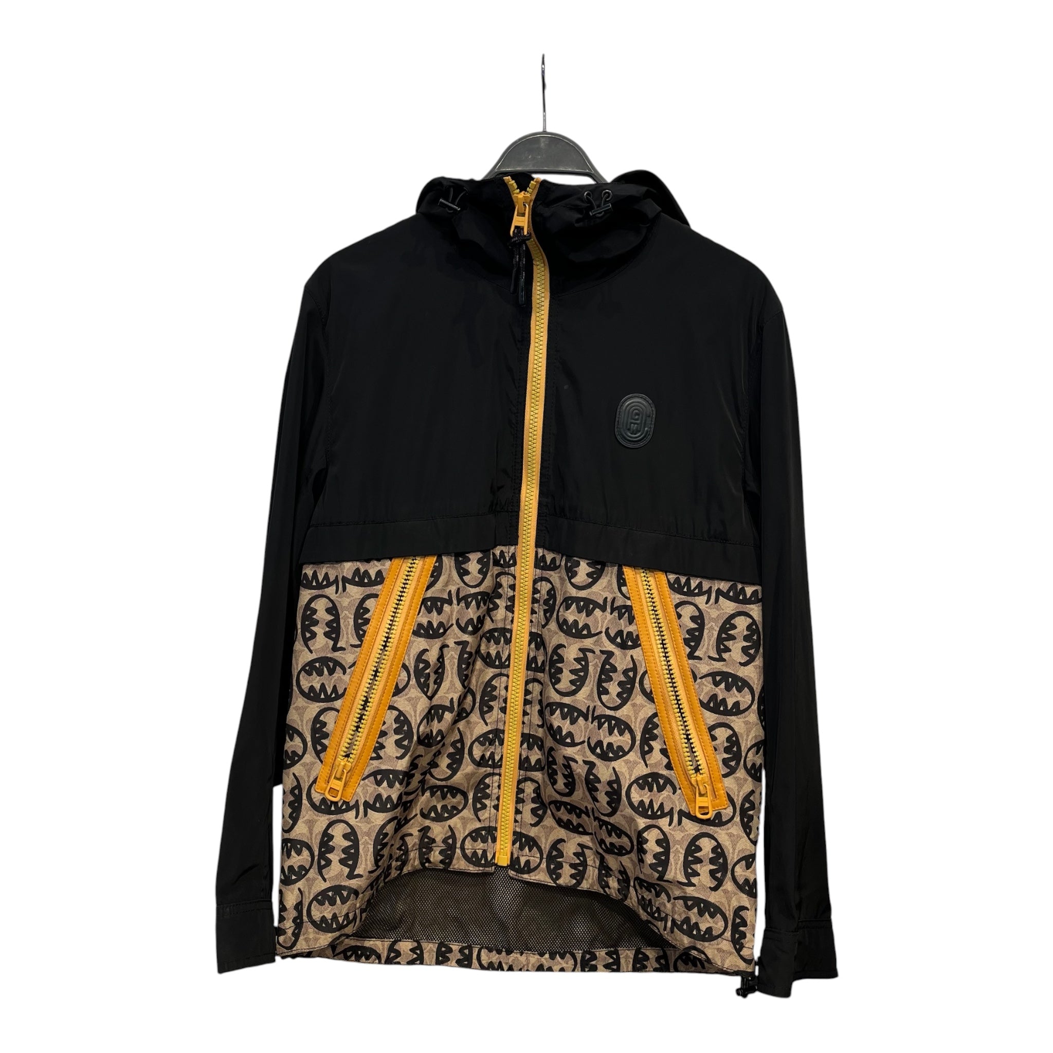 COACH/Windbreaker/48/Polyester/BLK/Yellow zipper view 1