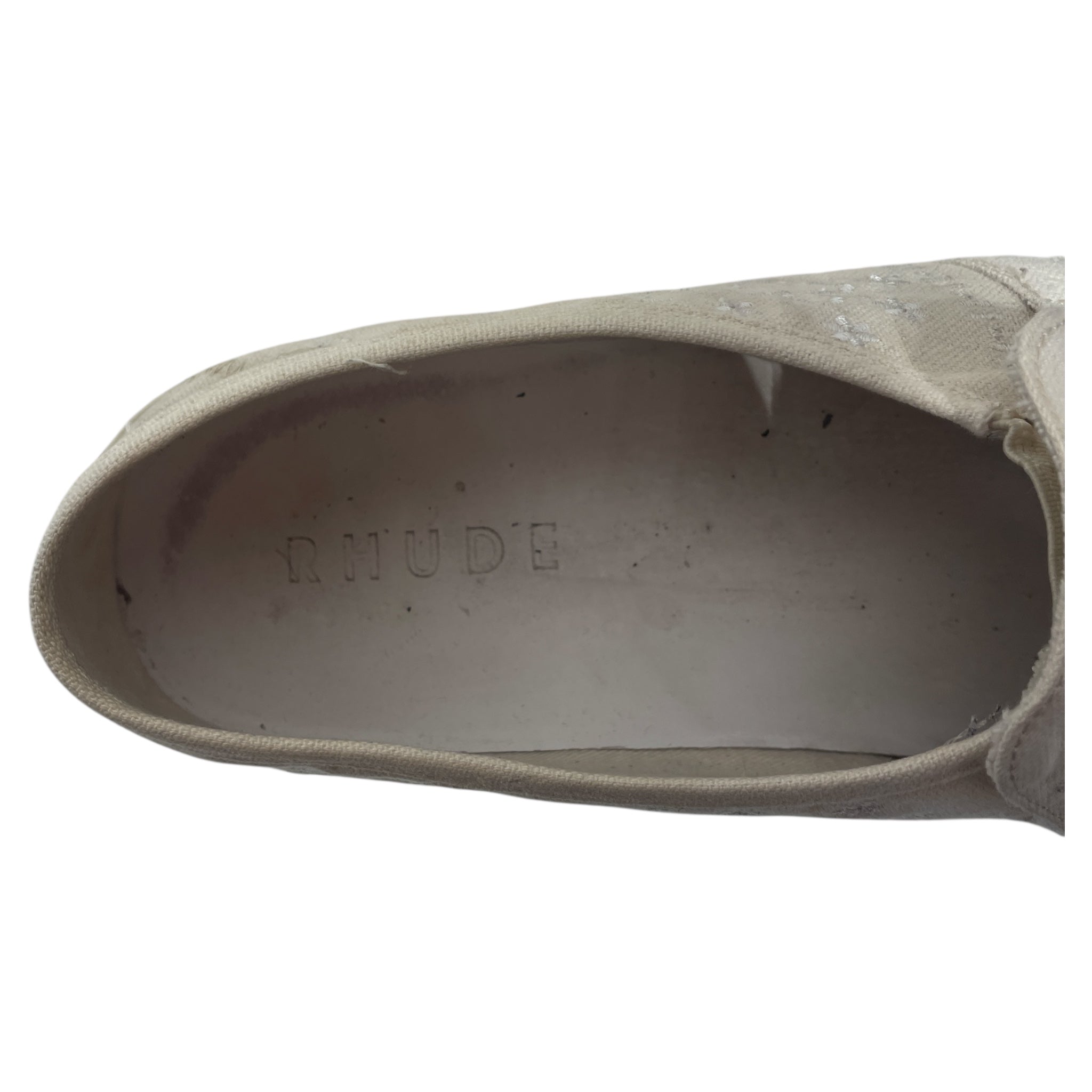 RHUDE/Low-Sneakers/US 10/All Over Print/Cotton/CRM/ view 3