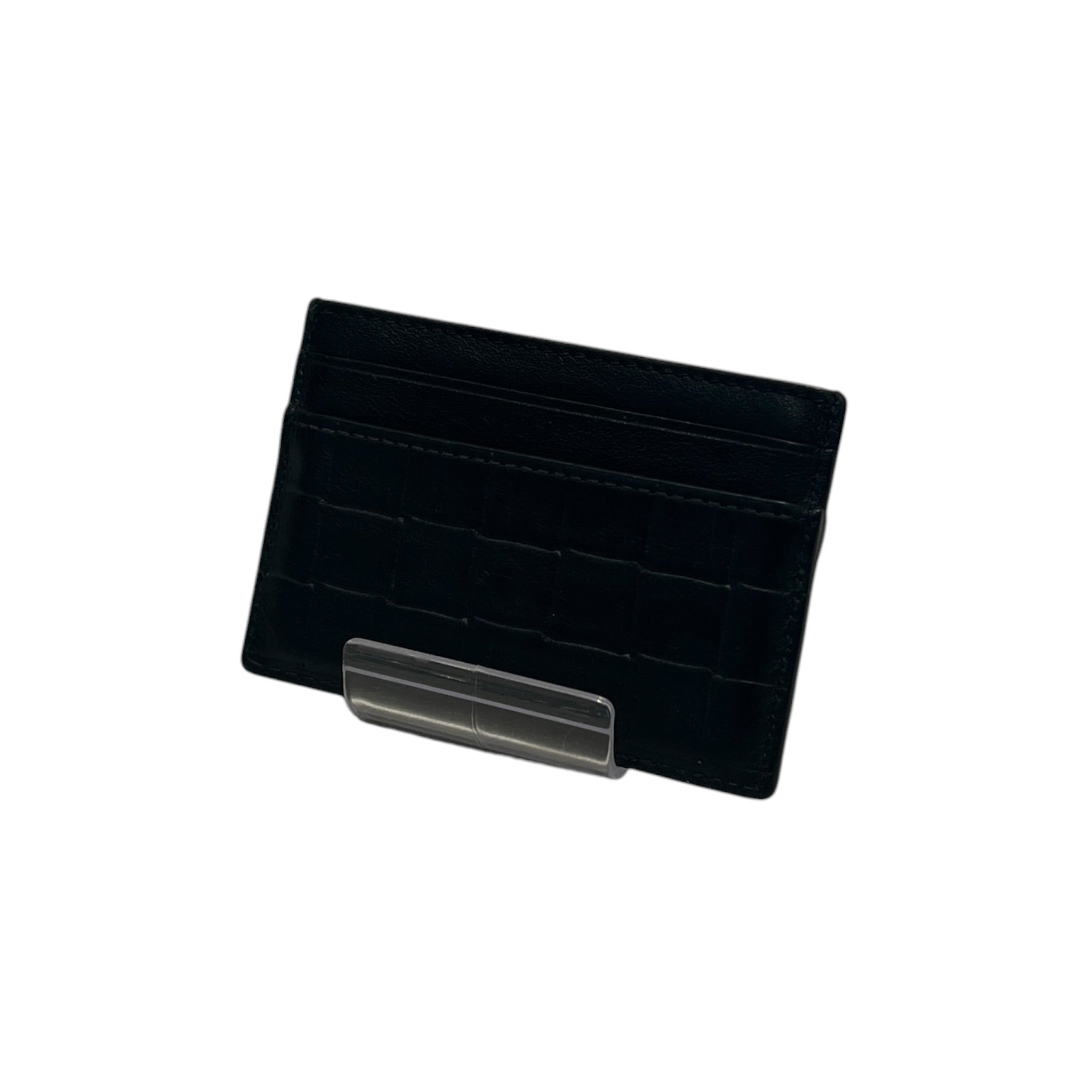BOTTEGA VENETA/Wallet/Leather/BLK/WOVEN LEATHER CARD CASE view 1