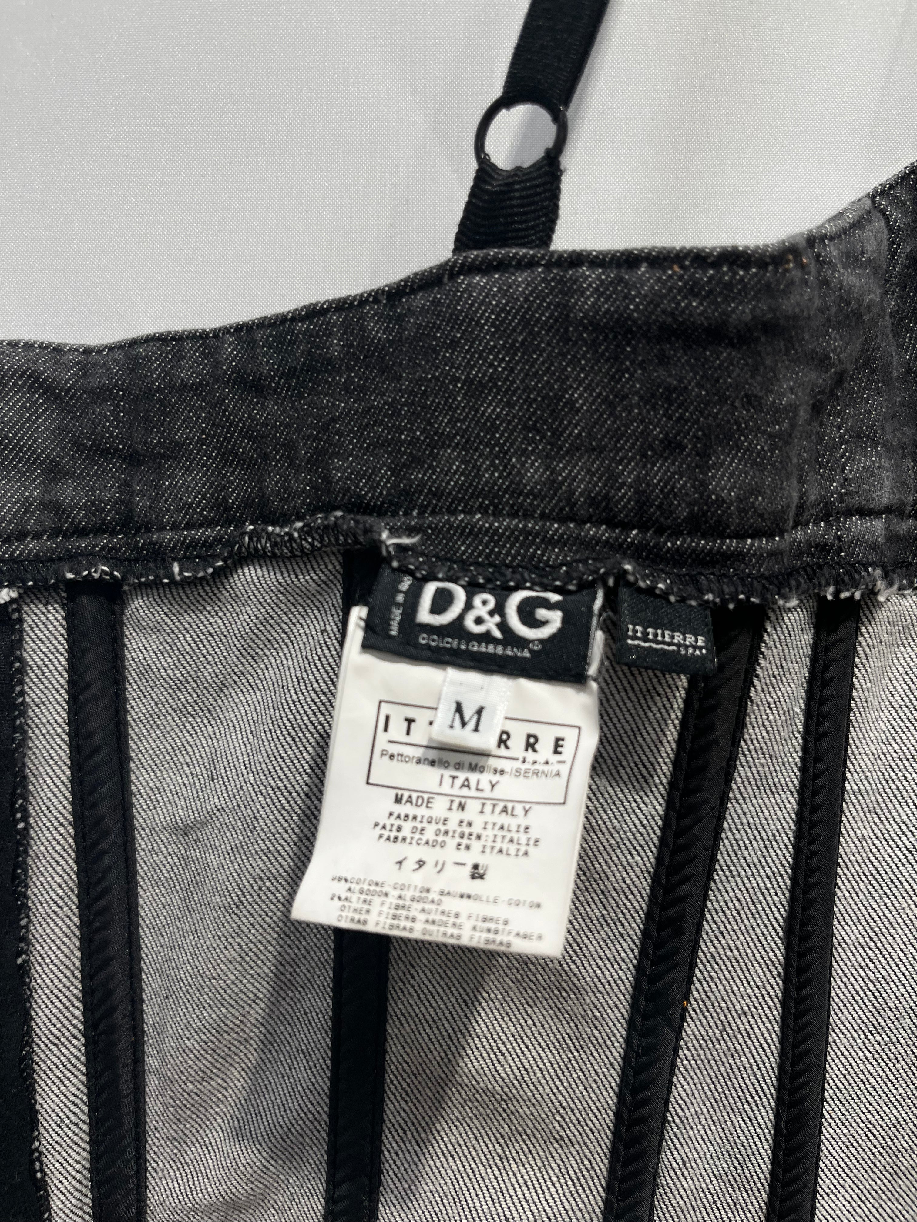 DOLCE&GABBANA/Vest/M/Denim/GRY/Corset Vintage view 3
