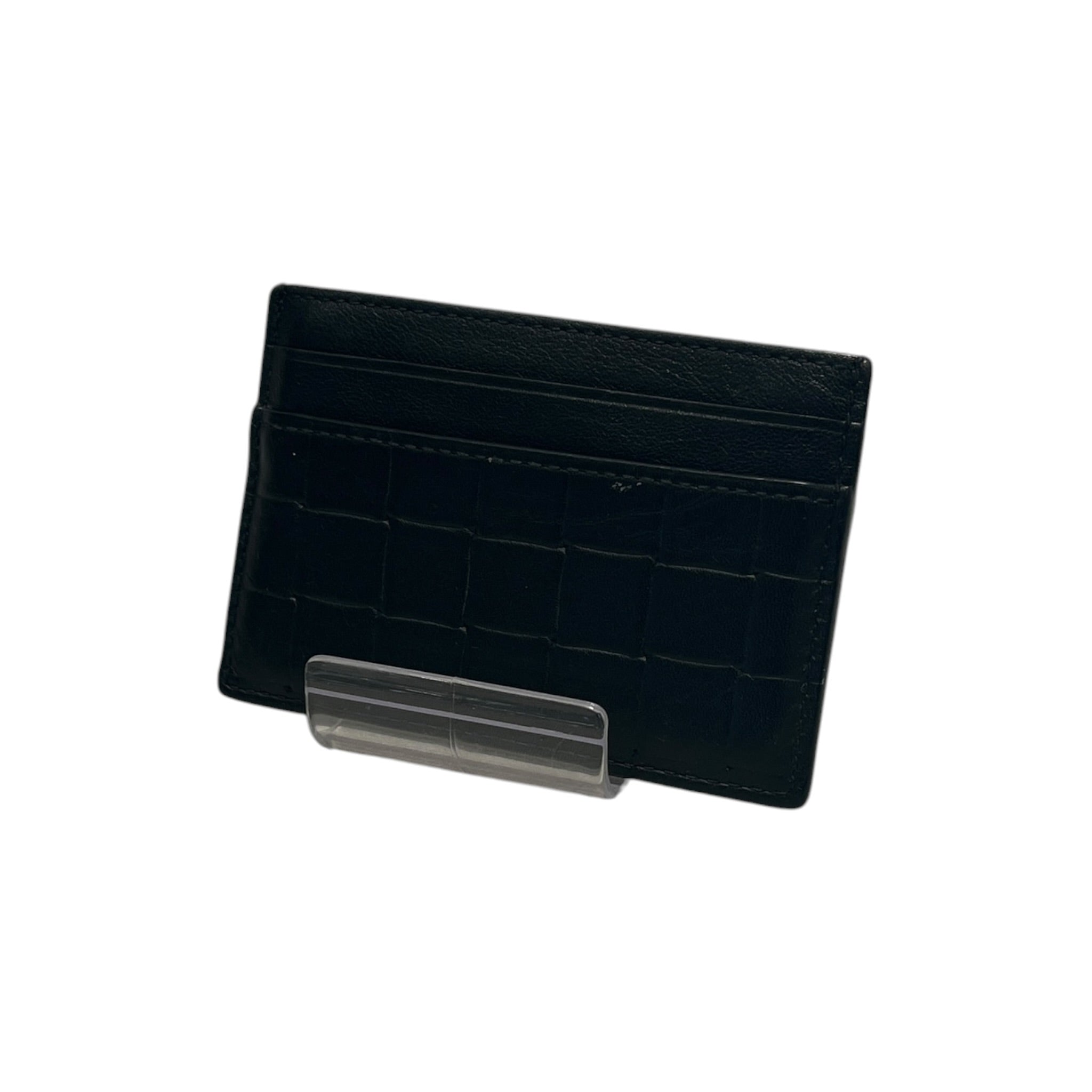 BOTTEGA VENETA/Wallet/Leather/BLK/WOVEN LEATHER CARD CASE view 2