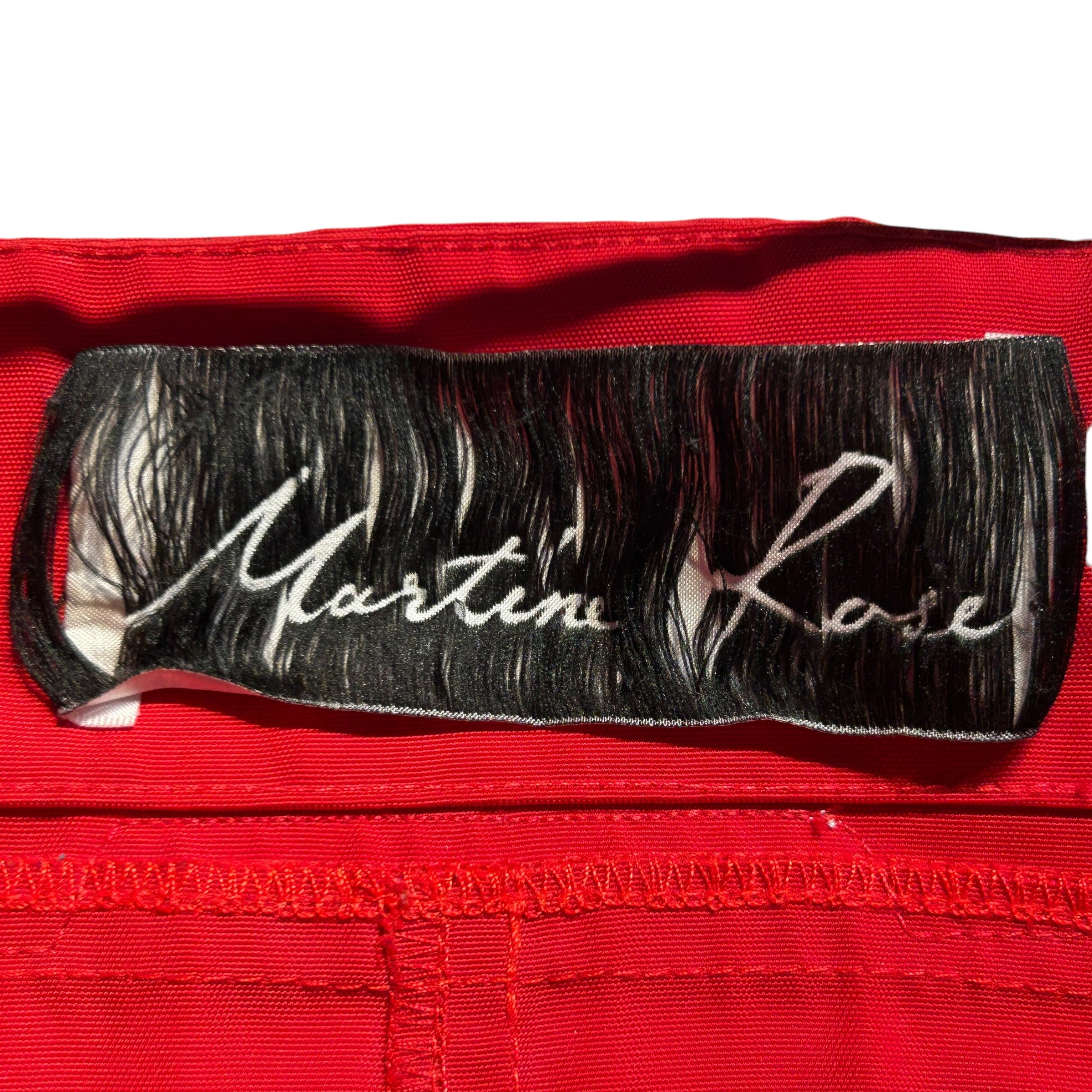 MARTINE ROSE/Pants/M/Nylon/RED/Moto view 3