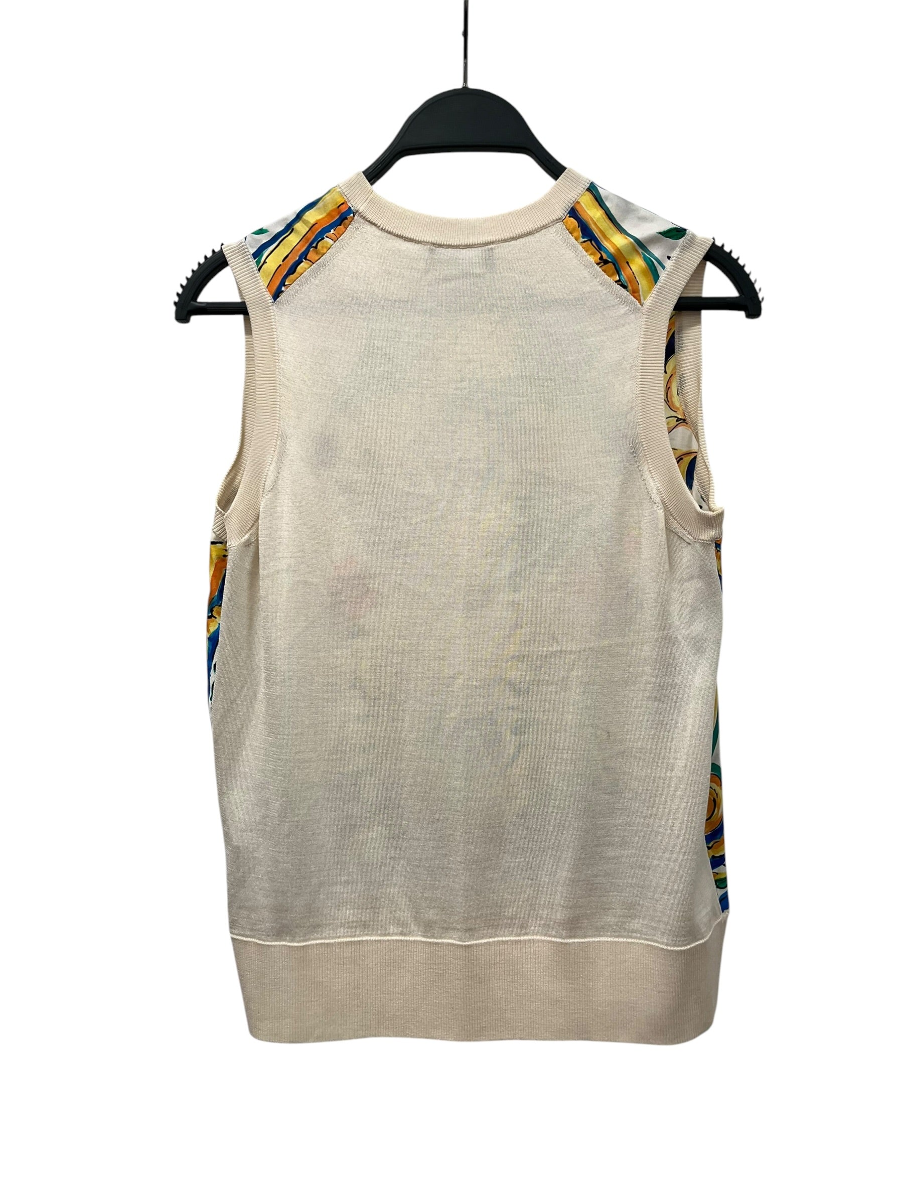 DOLCE&GABBANA/Knitted Vest/38/Silk/CRM/HAND PAINTED ITALIAN TILE view 2