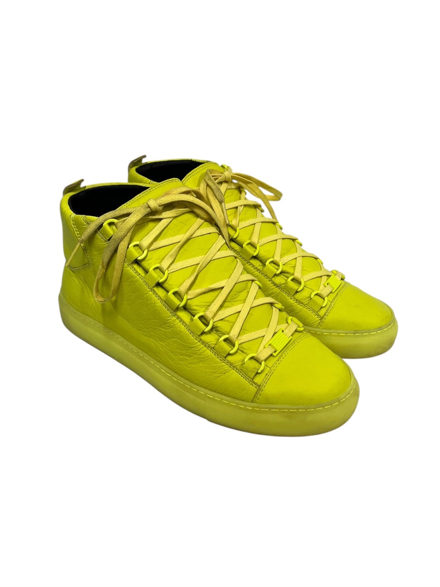 BALENCIAGA/Hi-Sneakers/EU 40/Leather/YEL/ARENA HIGH TOP SNEAKER NEON view 1