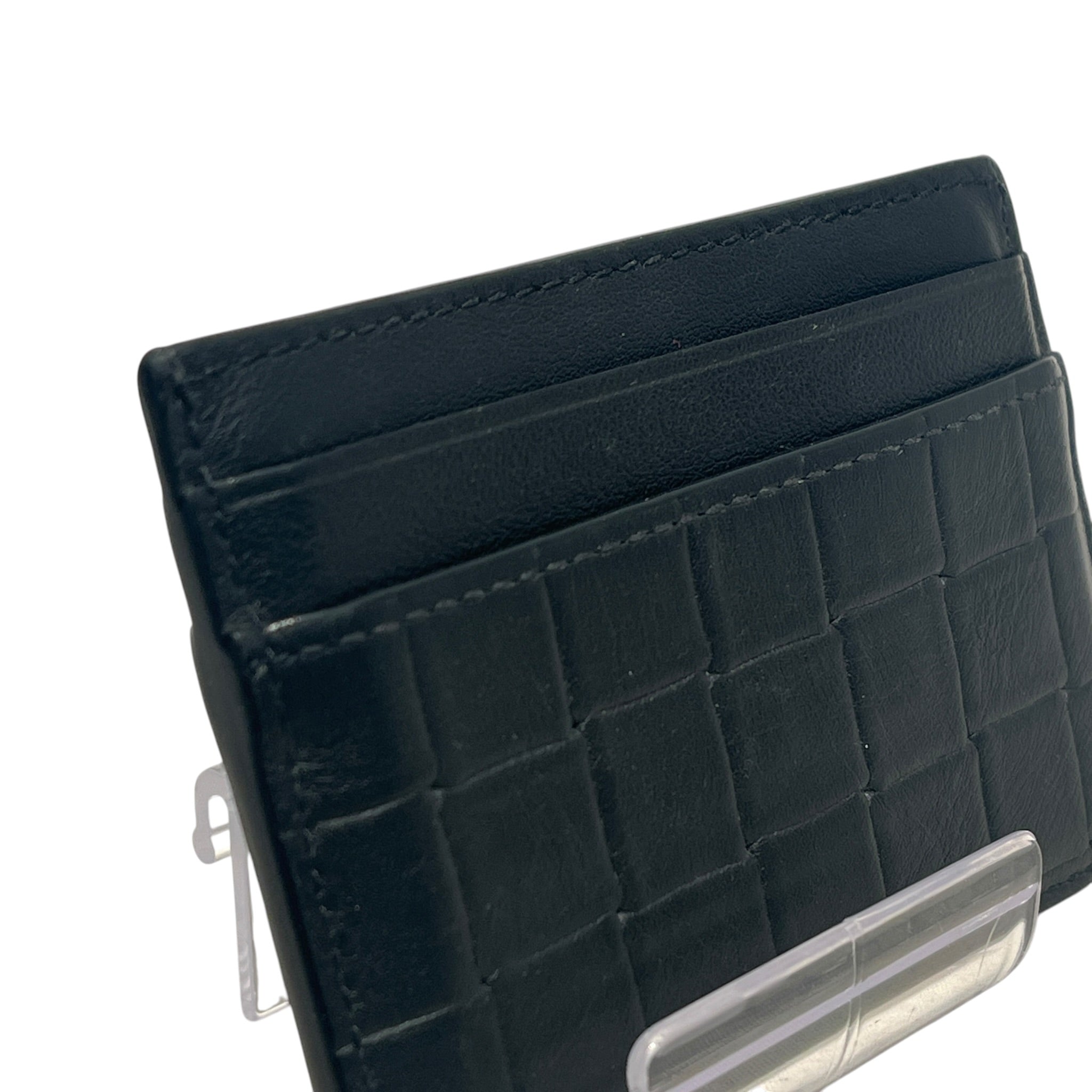 BOTTEGA VENETA/Wallet/Leather/BLK/WOVEN LEATHER CARD CASE view 6