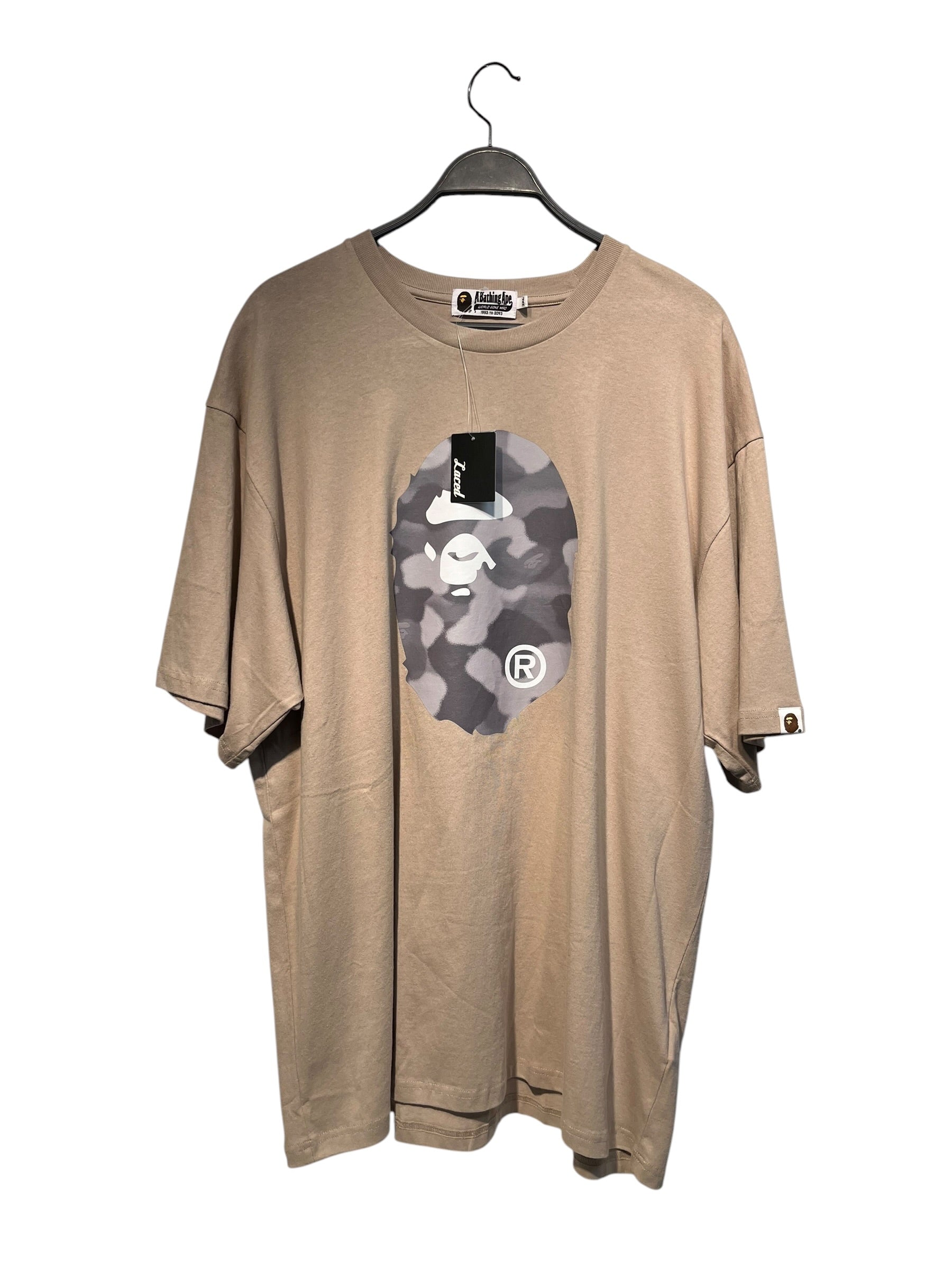 A BATHING APE/T-Shirt/XXXL/Cotton/BEG/Graphic/Smoke Screen view 1