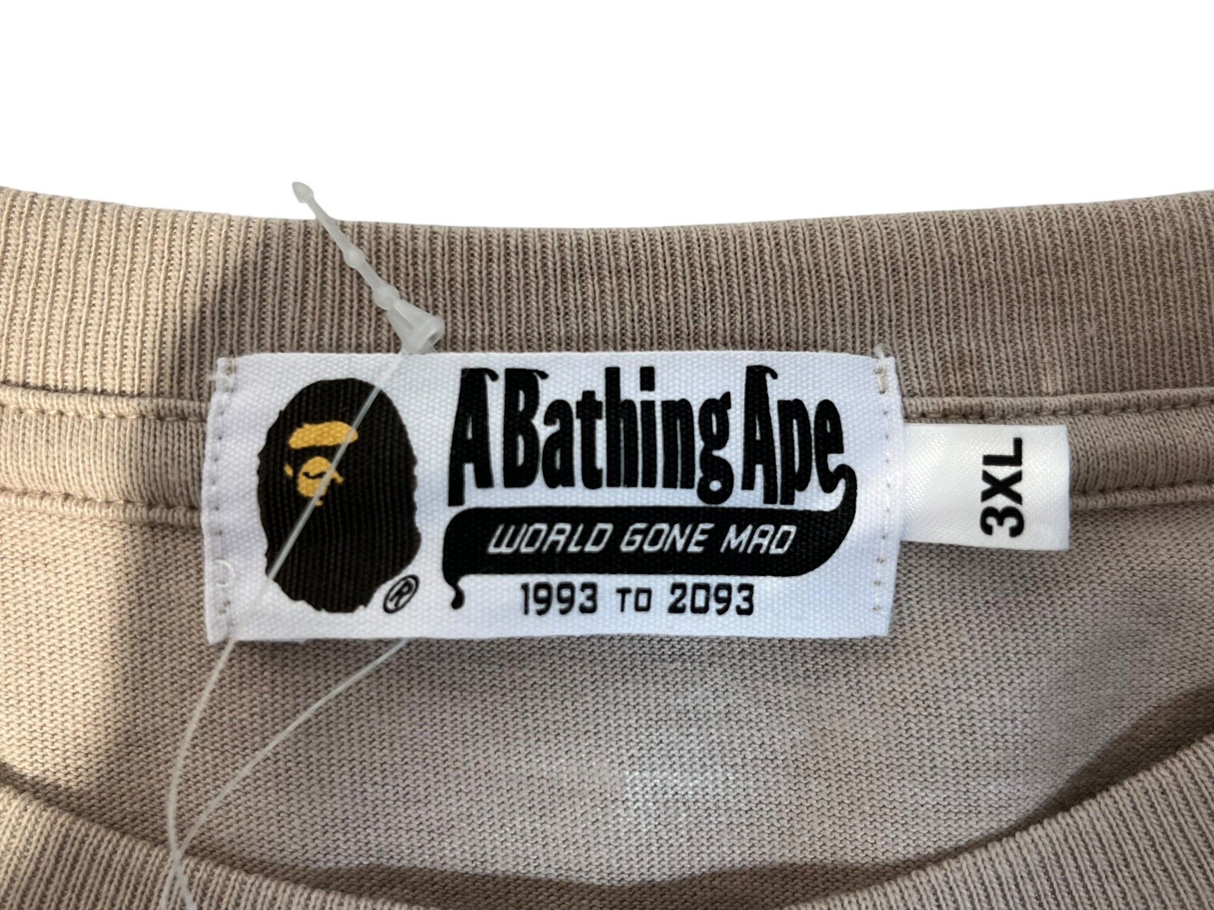A BATHING APE/T-Shirt/XXXL/Cotton/BEG/Graphic/Smoke Screen view 3