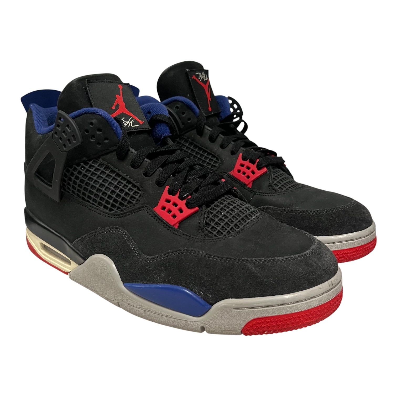 NIKE/Hi-Sneakers/US 13/Leather/BLK/JORDAN 4 RARE AIR BLUE view 1