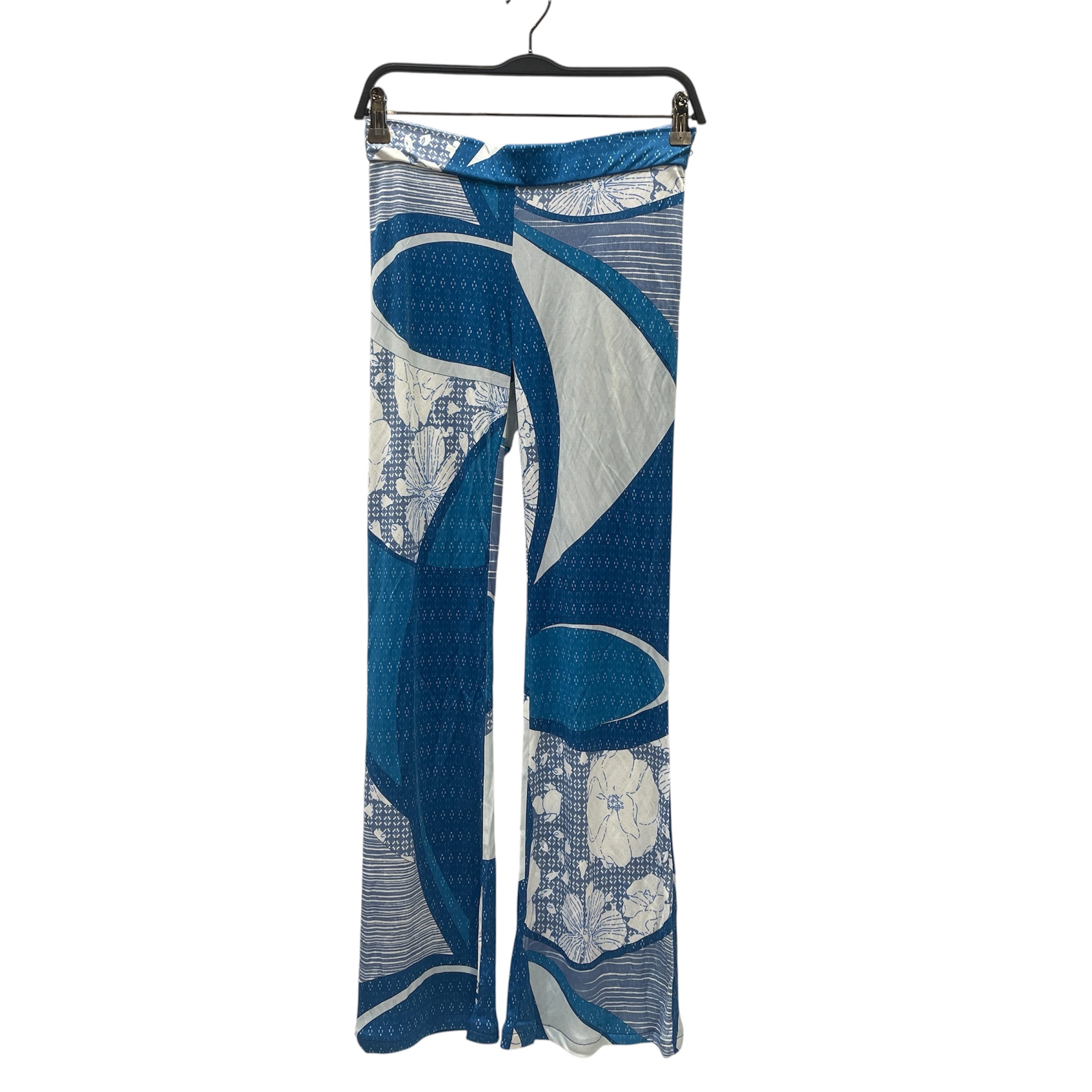 EMILIO PUCCI/Wide Leg Pants/6/Floral Pattern/BLU/ view 1