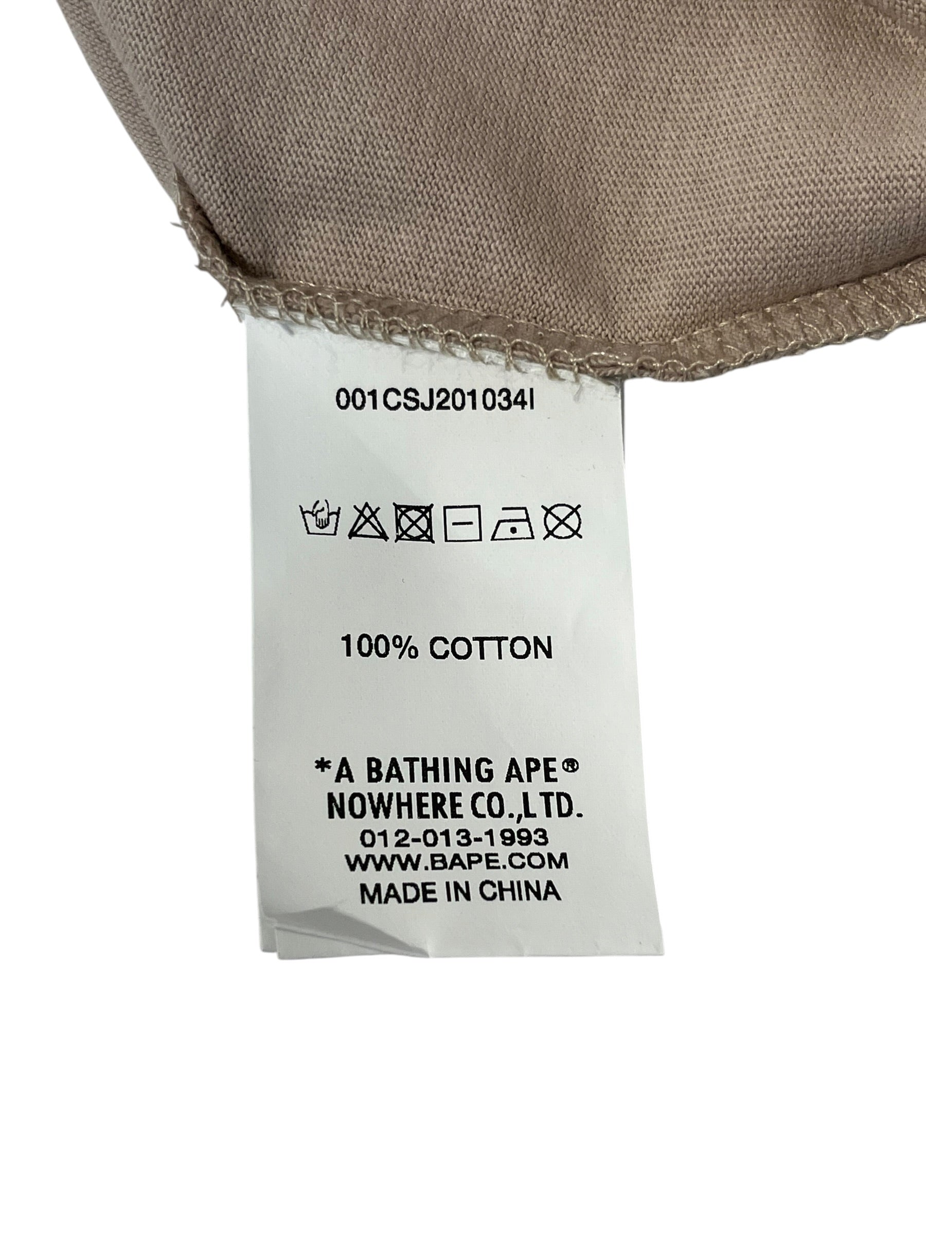 A BATHING APE/T-Shirt/XXXL/Cotton/BEG/Graphic/Smoke Screen view 4