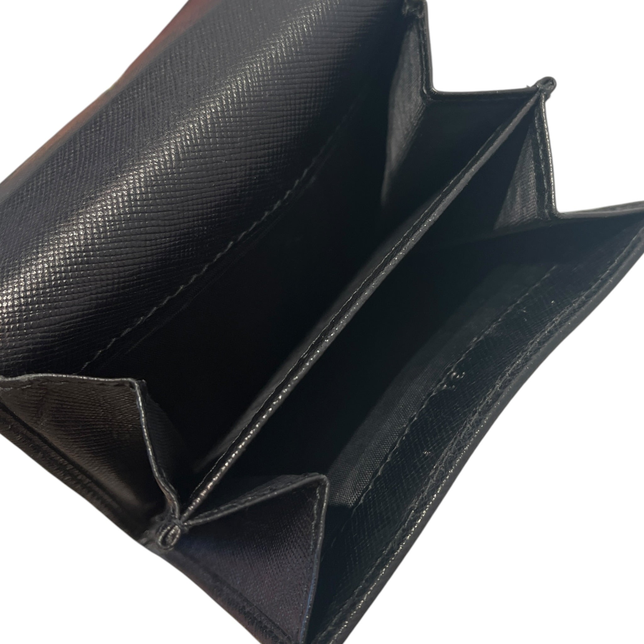 PRADA/Bifold Wallet/Leather/BLK/SAFFIANO LEATHER COMPACT view 4
